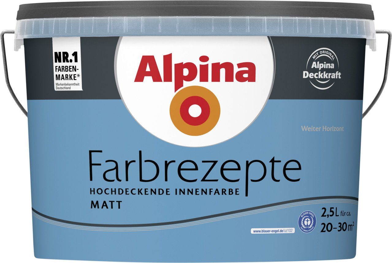 Wandfarbe Alpina Farbrezepte Weiter Horizont matt 2,5 L