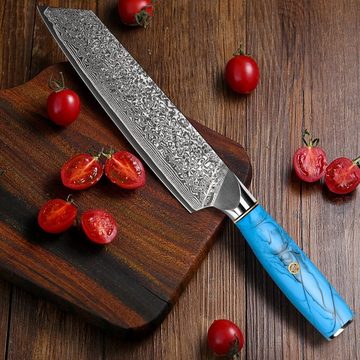 Coisini Hackmesser 18.8cm Damastmesser Kiritsukemesser Damast Küchenmesser