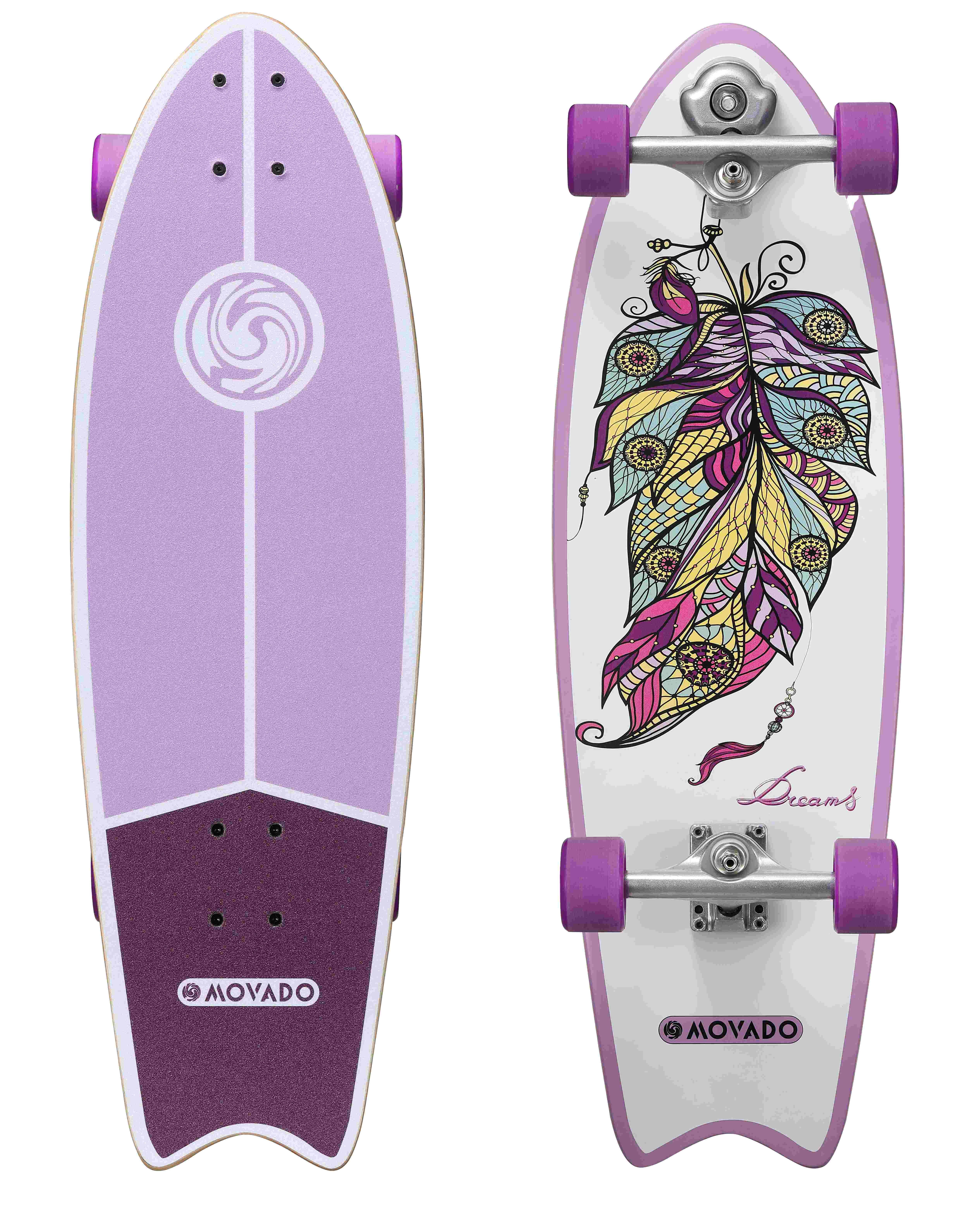 Skateboard Longboard, ab 8 Jahre, ab 125 cm, Jungen, Mädchen