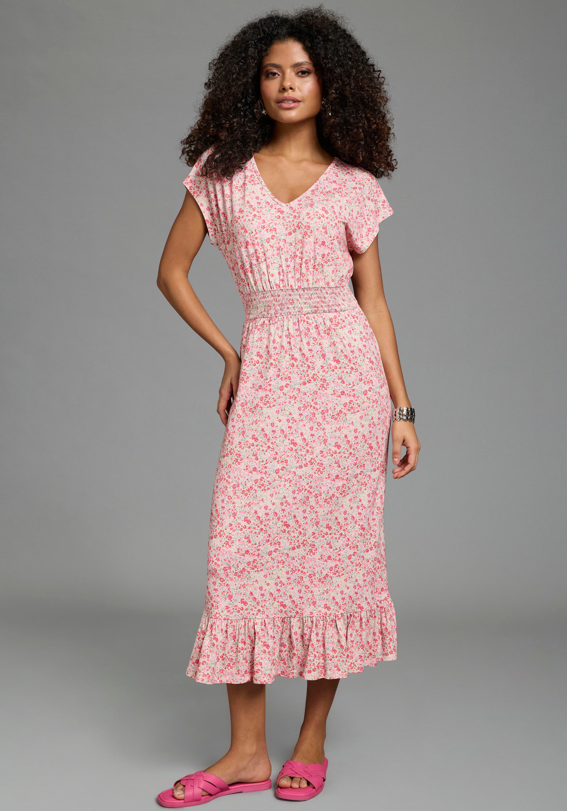 Laura Scott Sommerkleid femininer Stil, für entspannte Tage, aus elastischer Shirtware – Bild 4 von 5