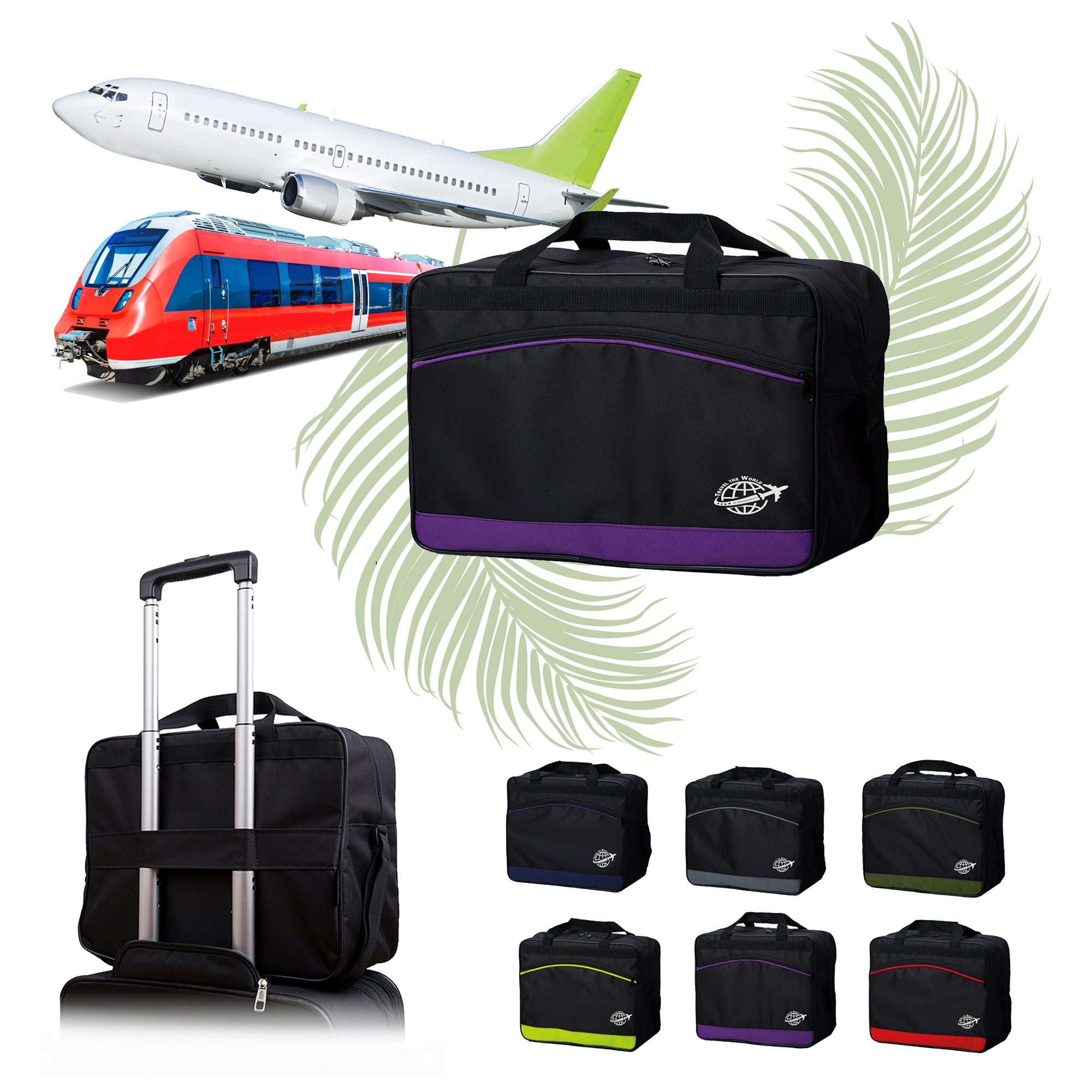 BambiniWelt by Rafael K. Reisetasche Handgepäck Boardgepäck Bordcase 40x20x25 40x30x20 Ryanair Wizzair (M1), wasserabweisend