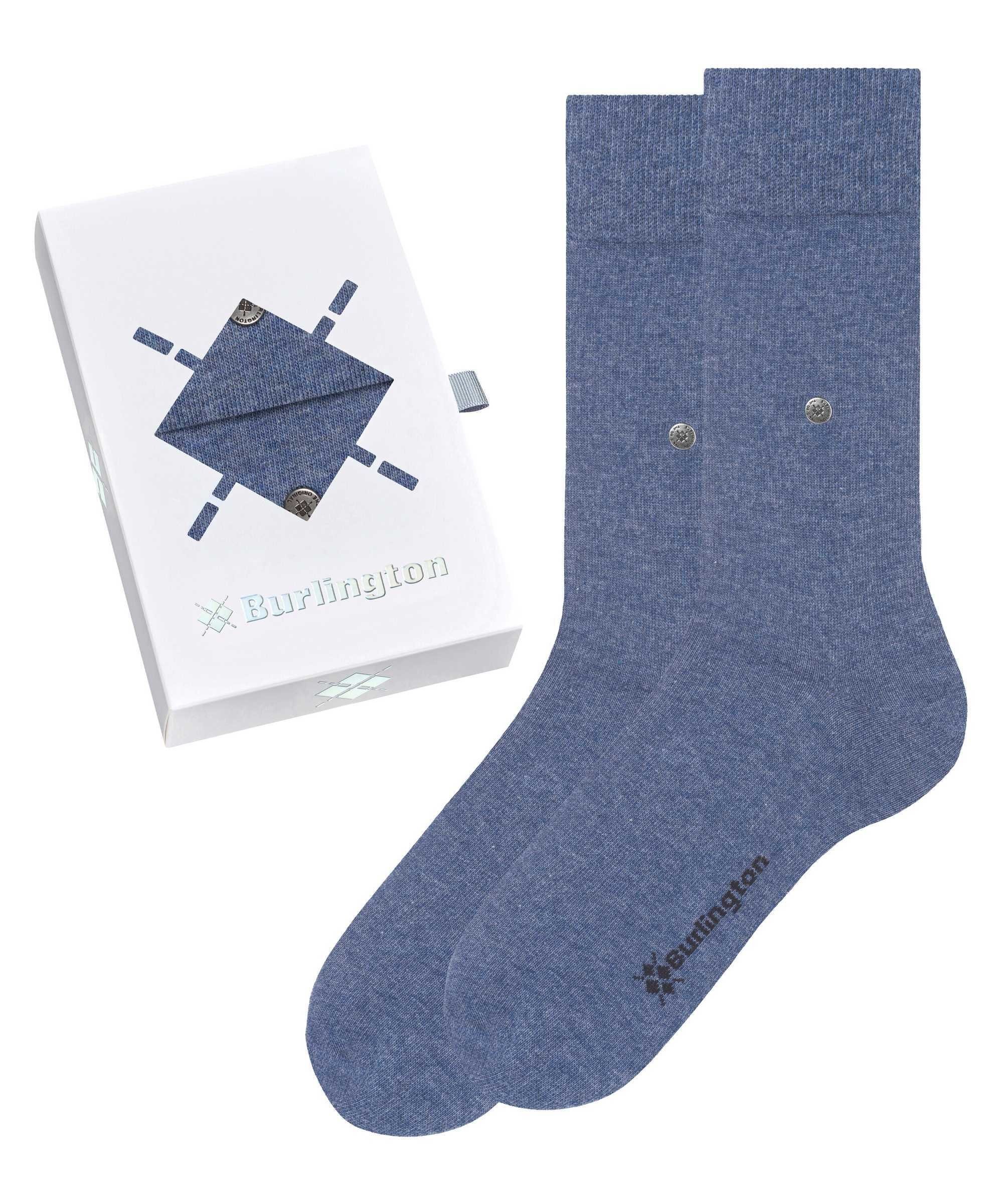 Geschenk-Box Gift Burlington Kurzsocken Socken, Pack Graublau 2er "Basic - Herren