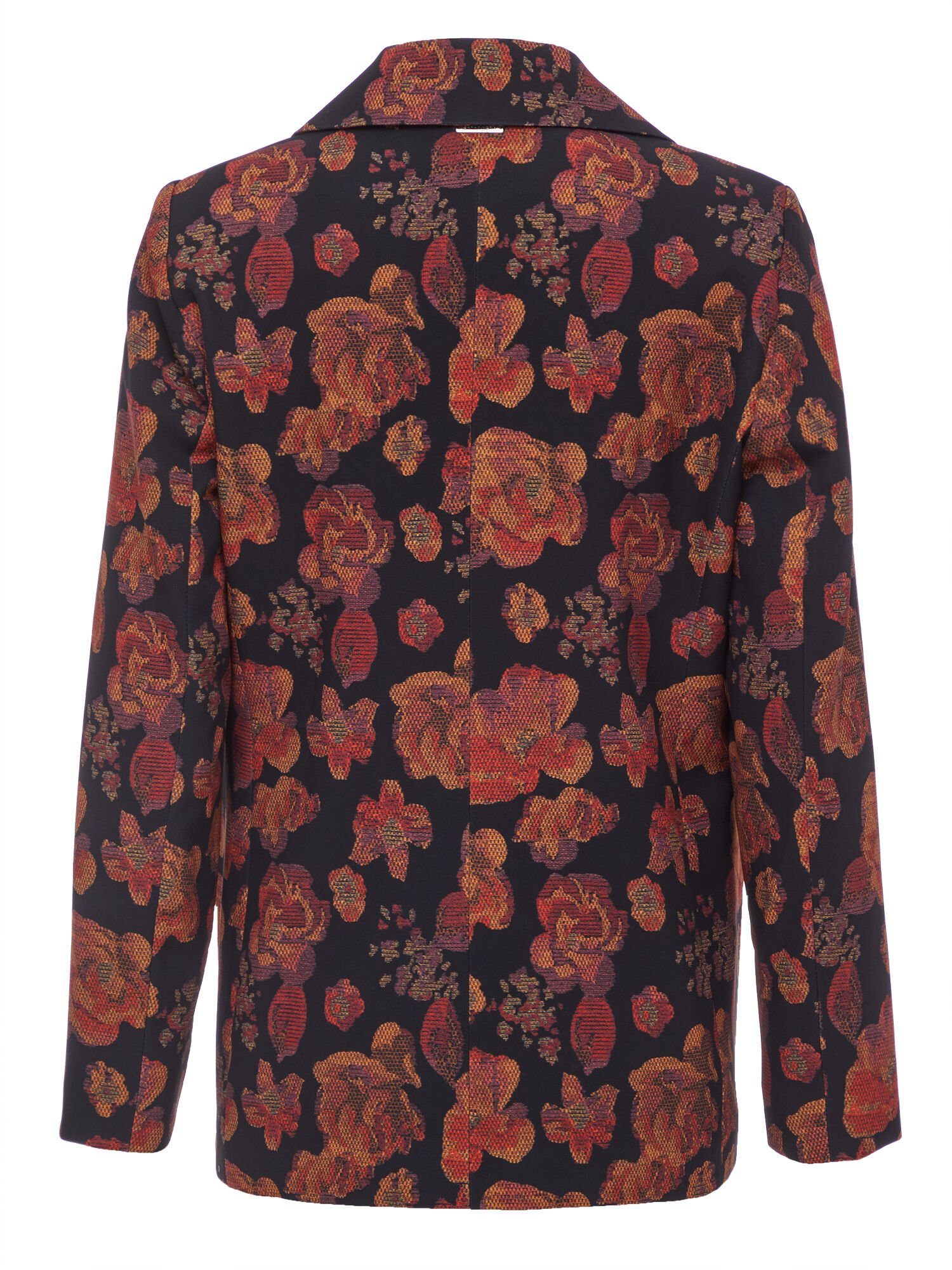 Sarah Kern Jackenblazer Jackett koerpernah mit Blumendruck