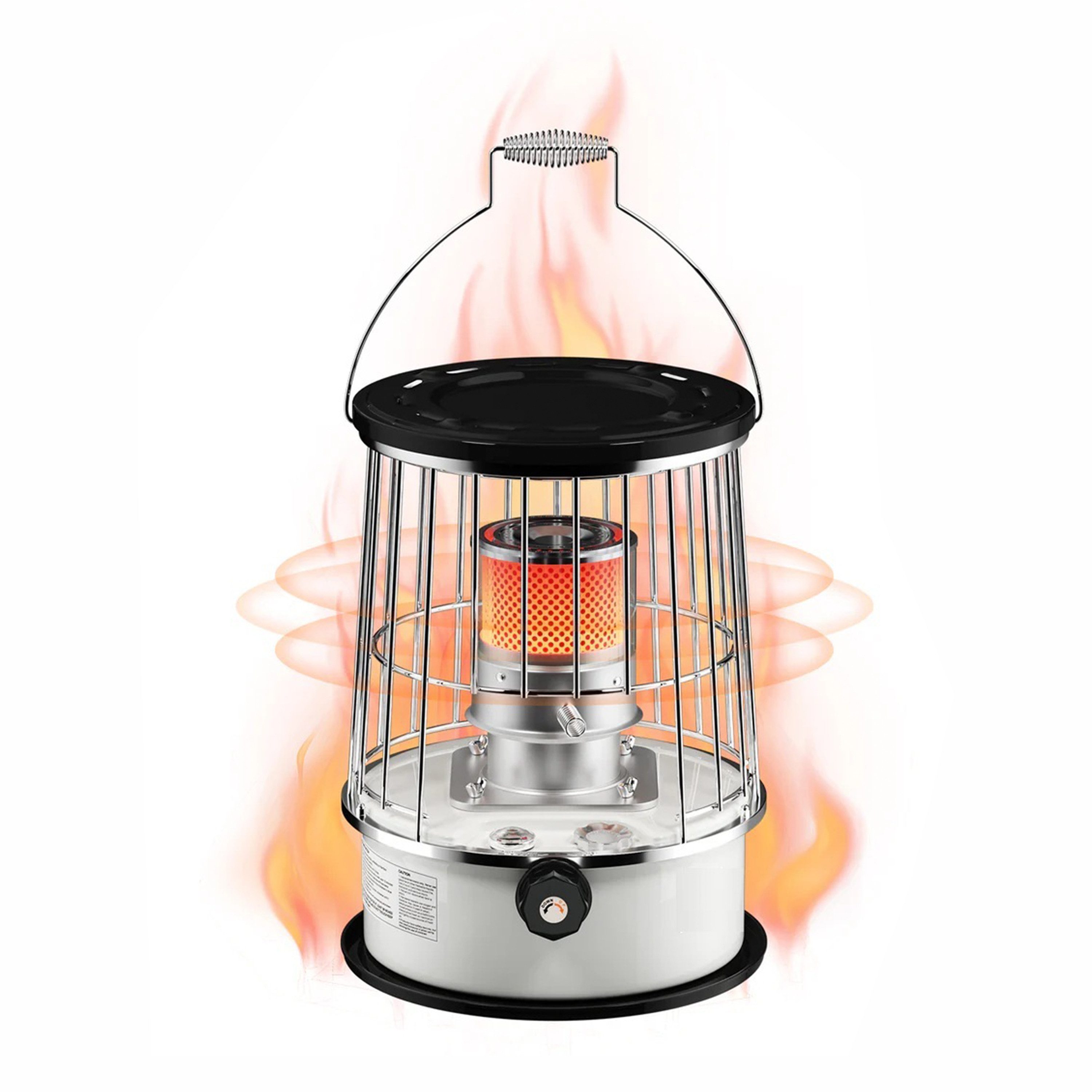 Eurocatch Petroleumheizung Petroleumheizung mit Tragetasche, 2600 W, Mobil, kompakt, ohne Strom nutzbar, mit Tragetasche