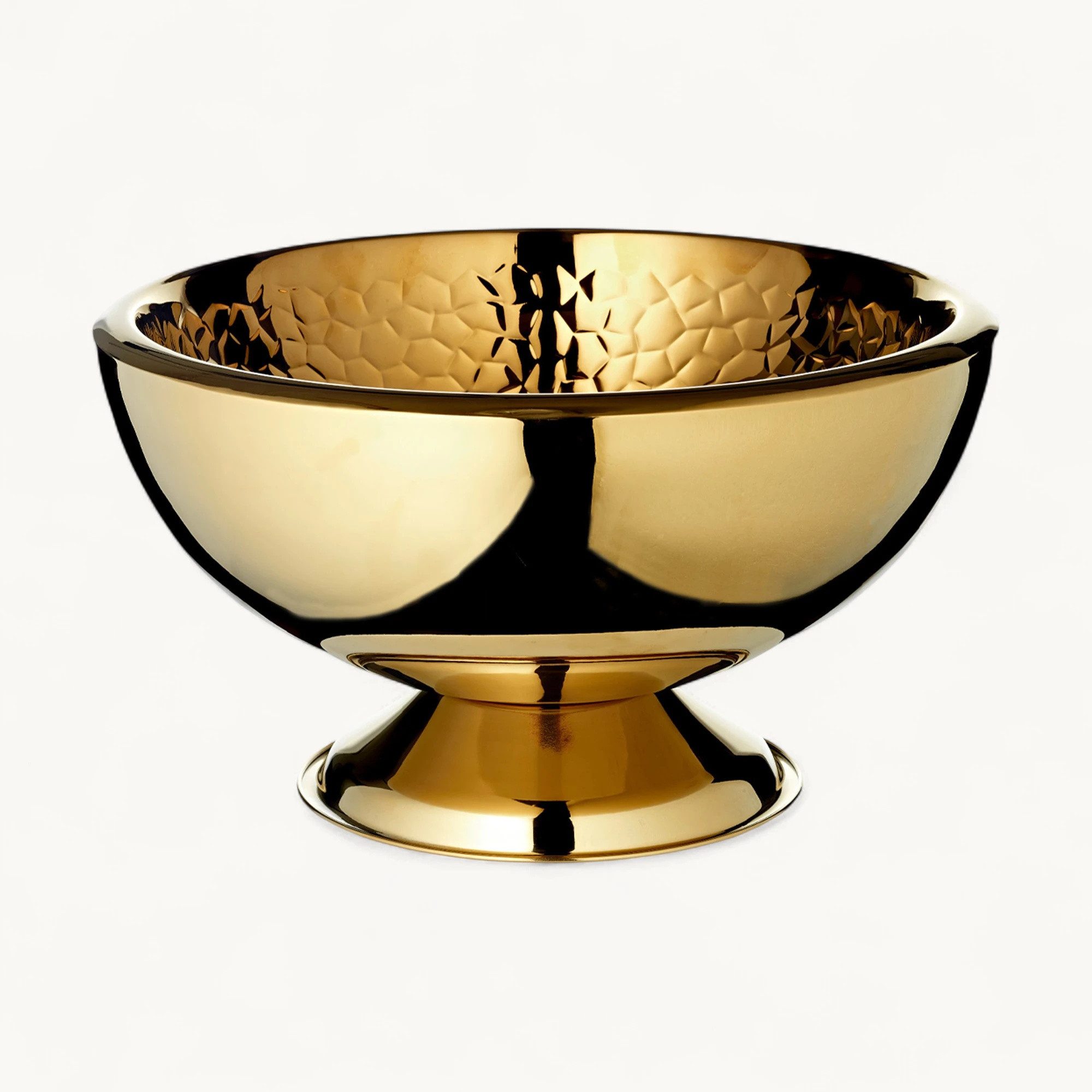 EDZARD Sektkühler Bruno, (H 24 cm, Ø 43 cm), Gold-Optik, doppelwandiger Edelstahl