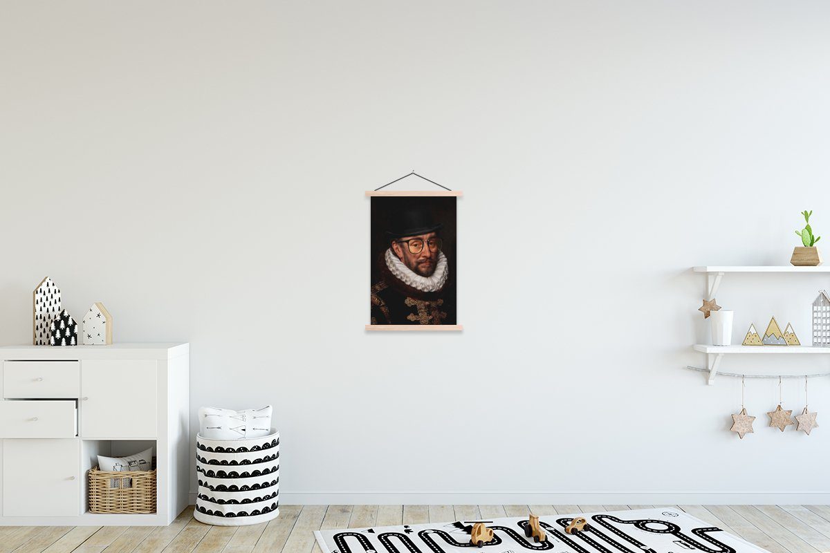 MuchoWow Poster Magnetisch Bril, Textilposter Thomasz Adriaen Posterleiste, - Wohnzimmer, Bilderleiste, - Oranien (1 für St), von Wilhelm