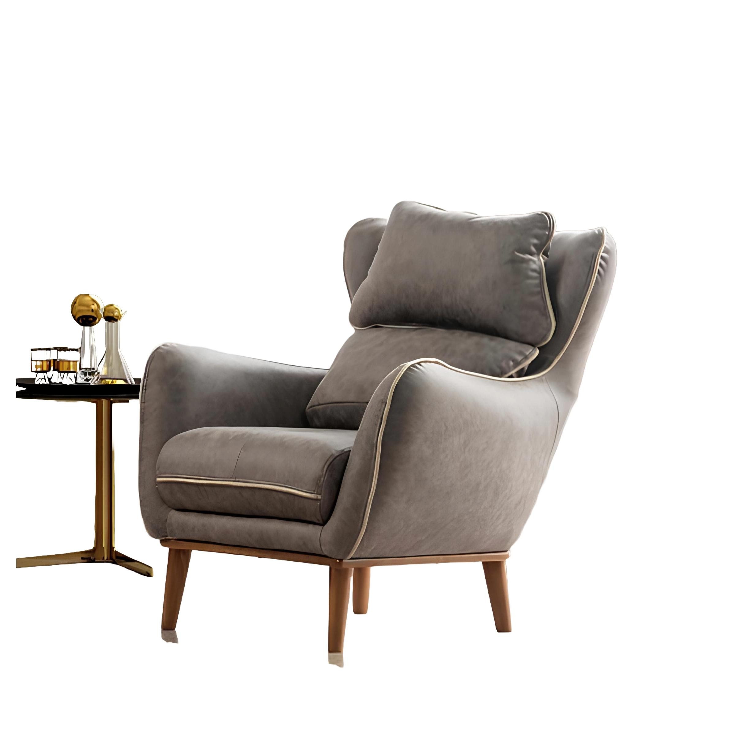 Sessel Eleganter Relaxsessel mit bequemen Sitzkomfort in Grau