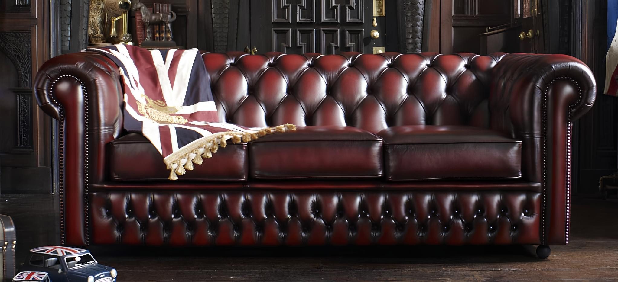 JVmoebel Chesterfield-Sofa Dreisitzer Chesterfield Sofa Kunstleder Couch Klassisch Sofort, 1 Teile, Made in Europa