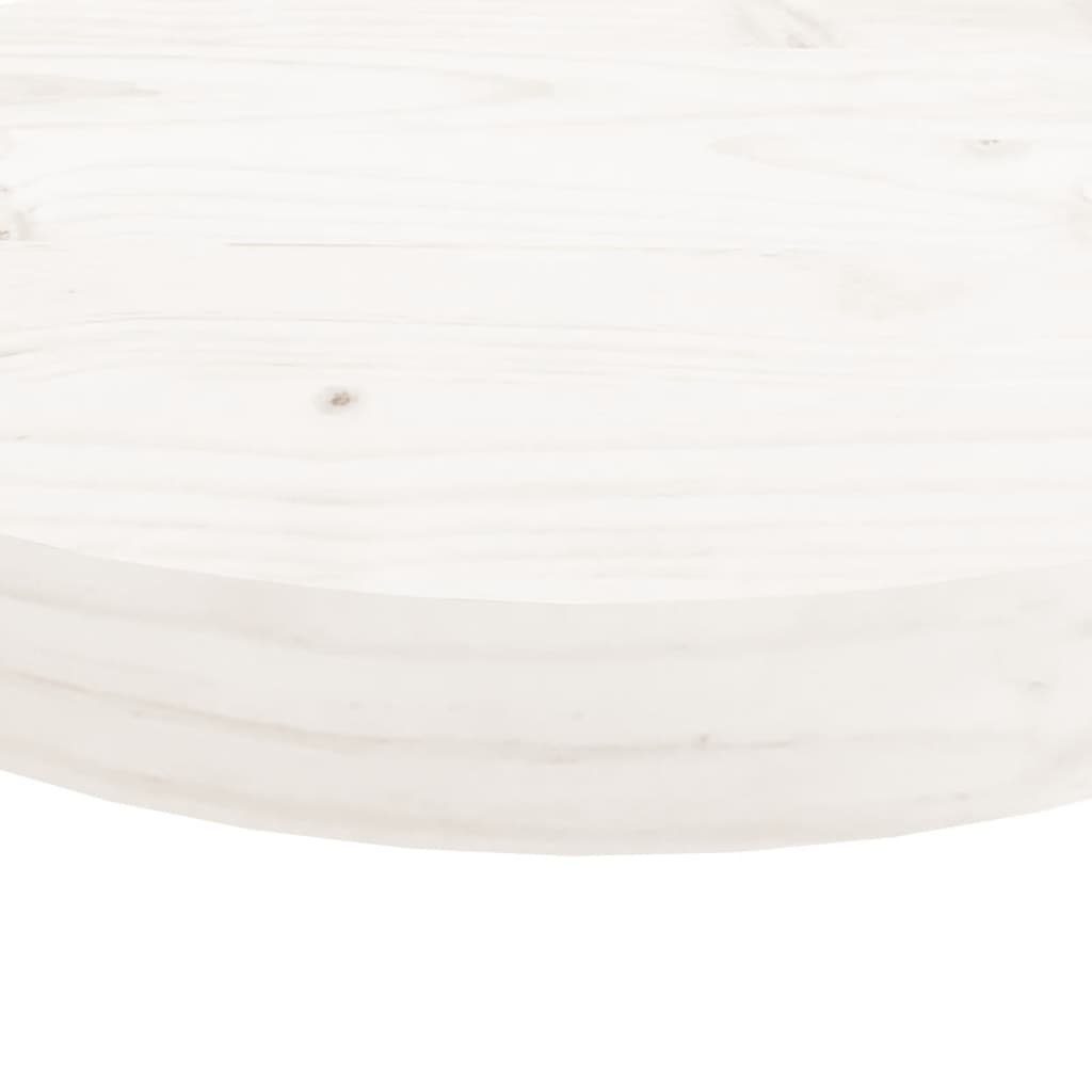 furnicato cm Kiefer Rund Massivholz Weiß Tischplatte Ø40x3