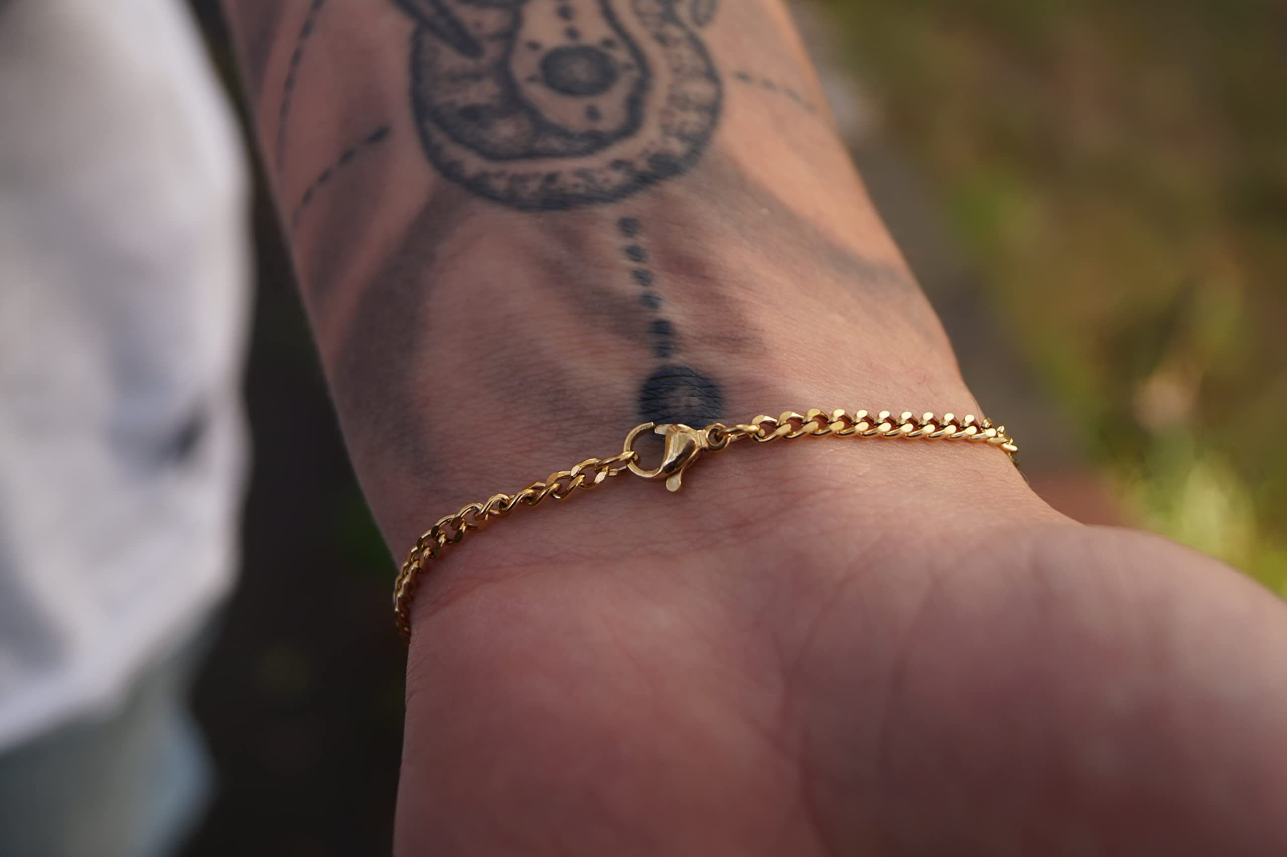 Dezent Nami Armband by Gold Gliederarmband Edelstahlarmband, Rostfrei Edelstahl Minimalistisch Made Panzerarmband Herren