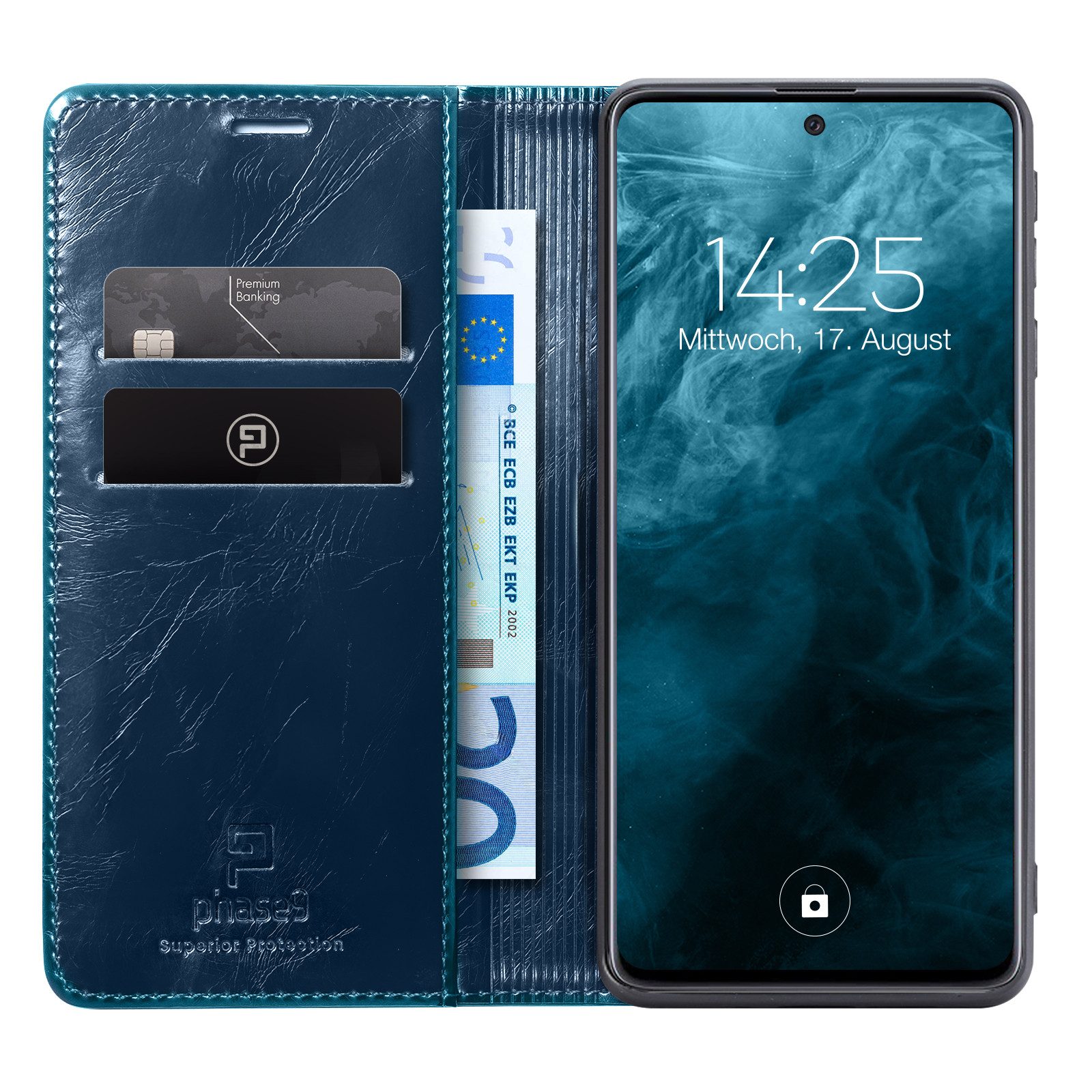 Tec-Expert Handyhülle Tasche Hülle für Google Pixel 7a 6.1 Zoll, 6.1, Cover Klapphülle Case mit Kartenfach RFID Schutz aufstellbar