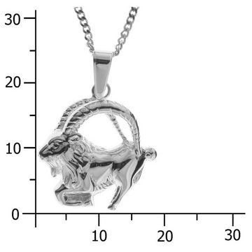 OSTSEE-SCHMUCK Kette mit Anhänger - Tierkreiszeichen Steinbock - Silber 925/000 -, (2-tlg)