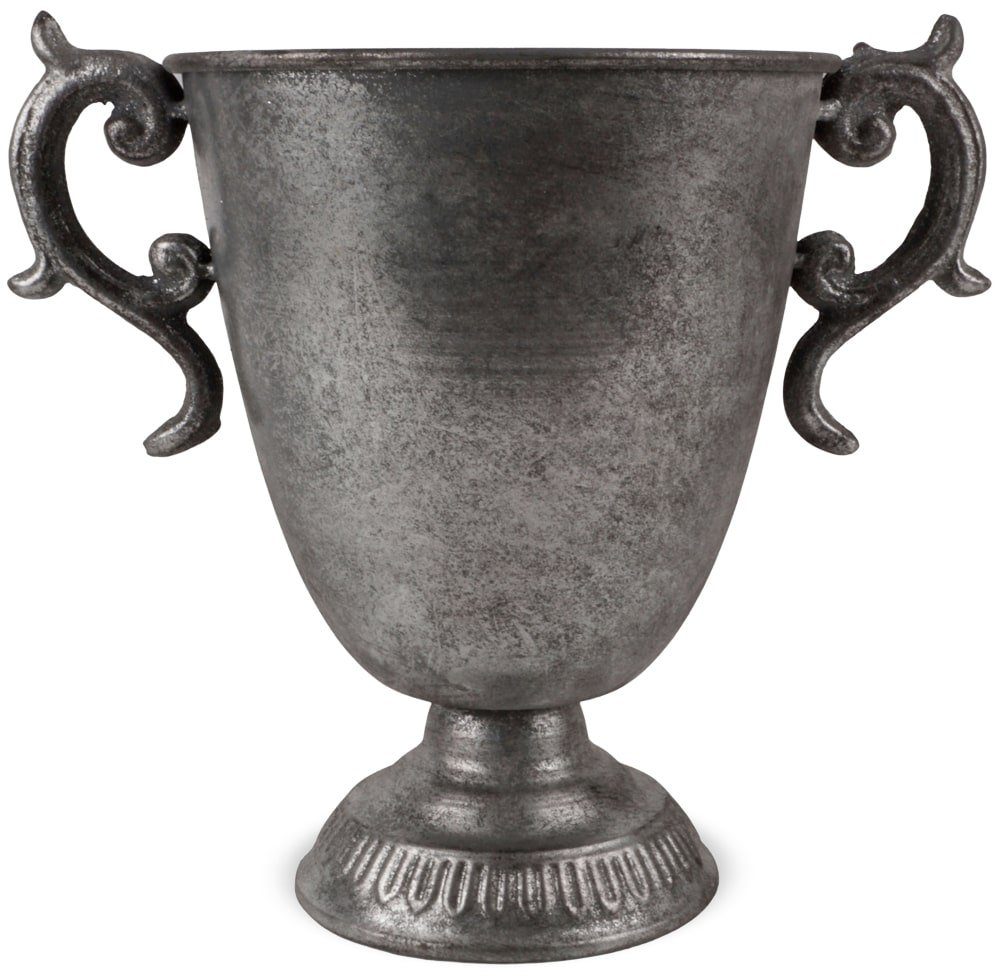 Metall Stk Pokalvase (1 16x21,5 silber HOBBY HOME cm 1 matches21 Blumenvase Ø Pflanzgefäß Blumentopf St) &