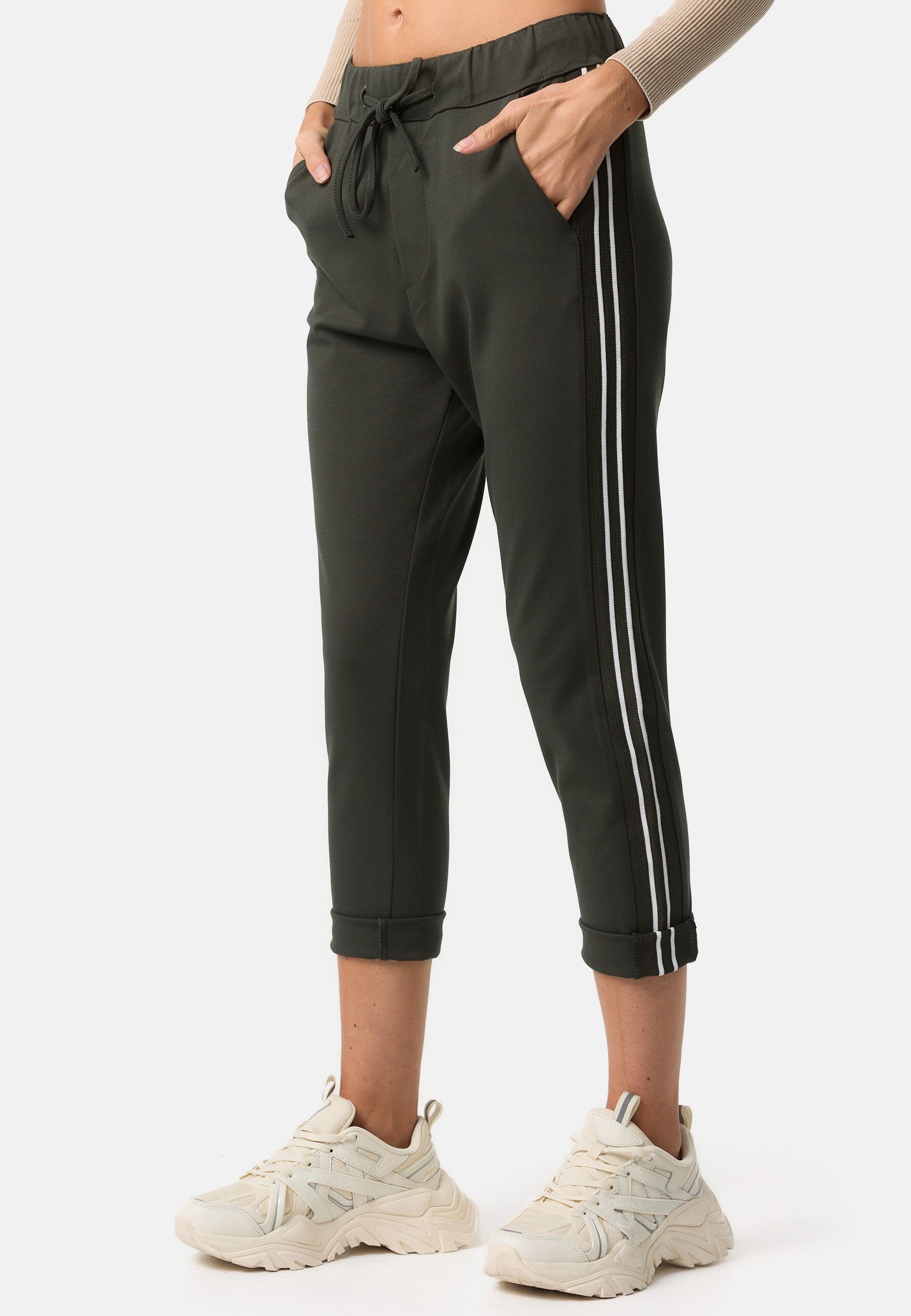 Rayshyne Relaxhose PM64 (Sportliche Freizeithose mit Taschen) Seitliche Streifen