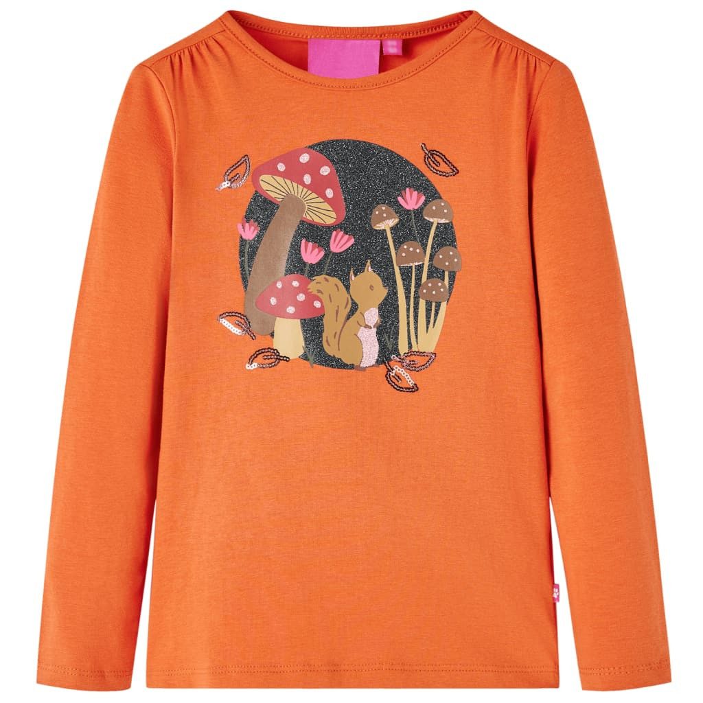 Langarmshirt Kinder-Langarmshirt Dunkelorange 116