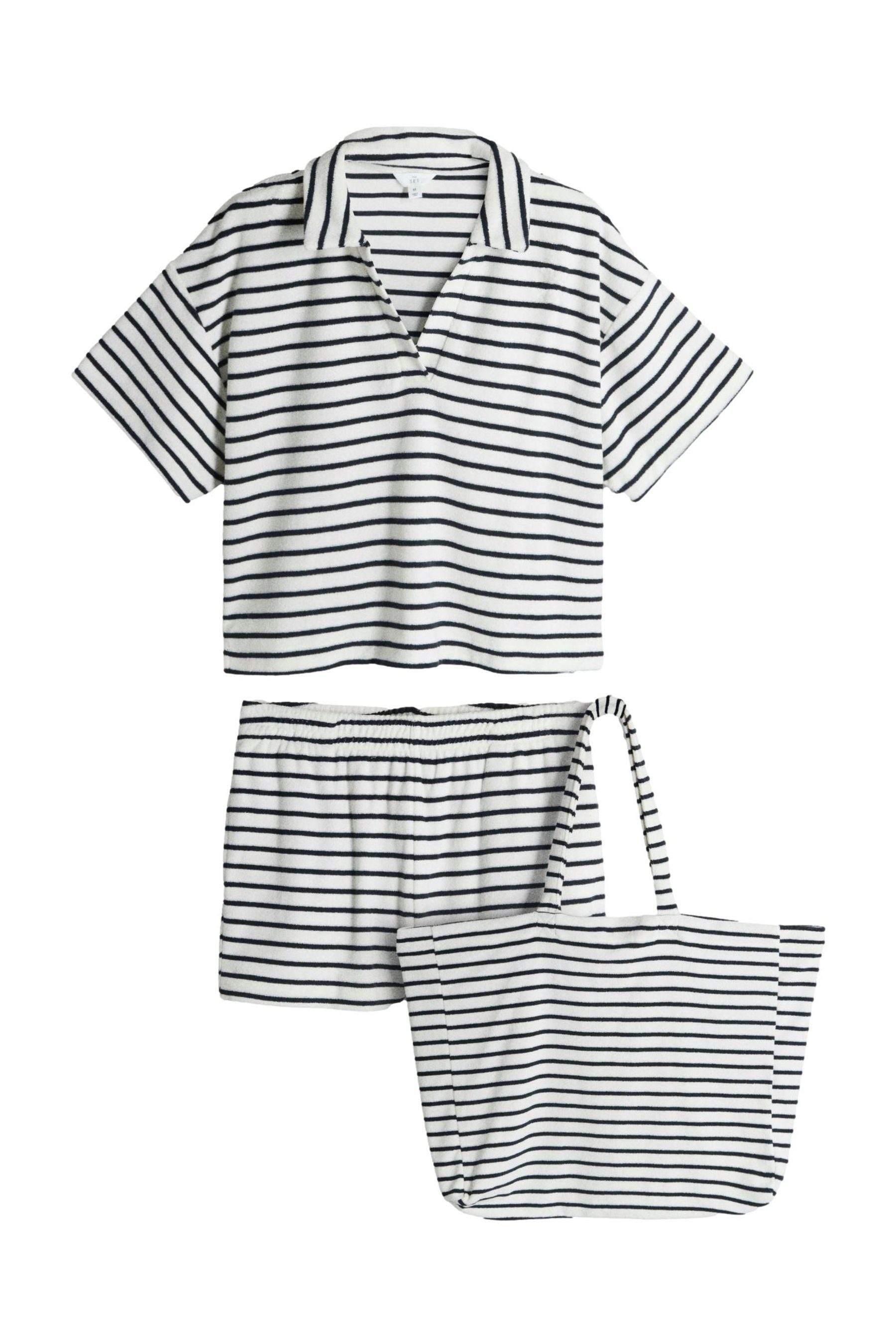 The Set Freizeitanzug The Set 3er-Pack aus Frottee-Shorts und Tasche (3-tlg)