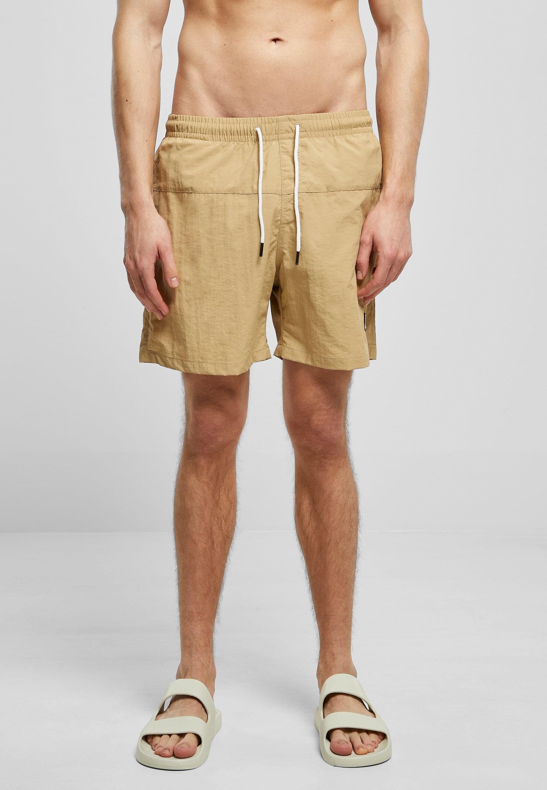 URBAN CLASSICS Badeshorts unionbeige Swim Herren Shorts