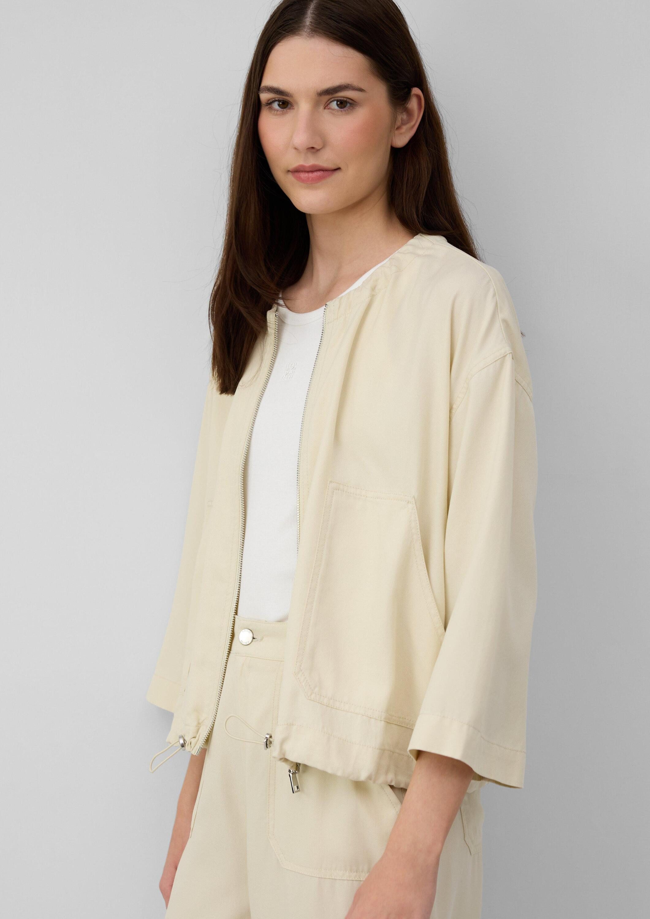 s.Oliver Funktionsjacke Indoor-Jacke Blouson im Relaxed Fit mit 3/4-Ärmeln