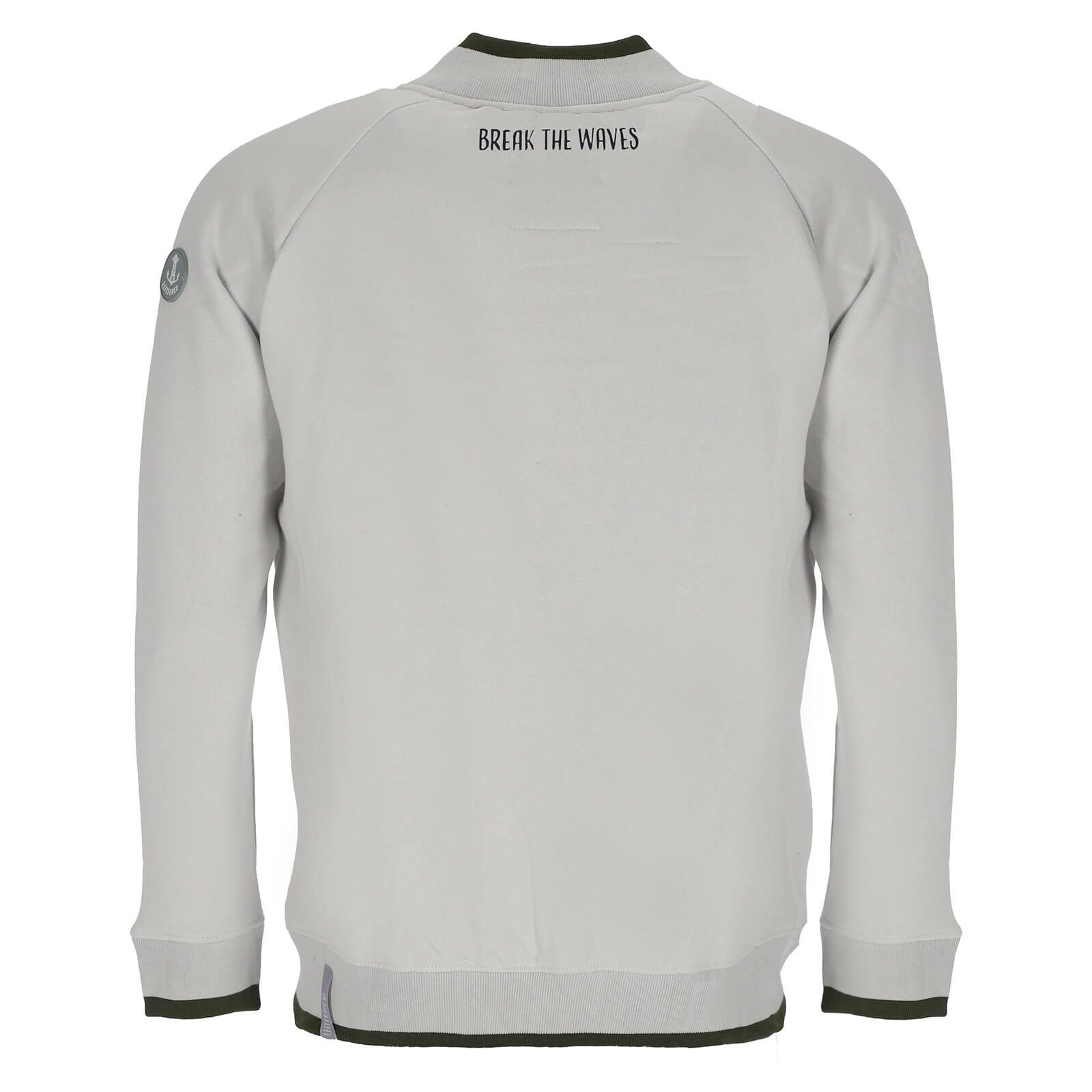 Leitfeuer Sweatjacke 62438 Herren Jacke mit Stehkragen und modischen Streifen-Absetzungen