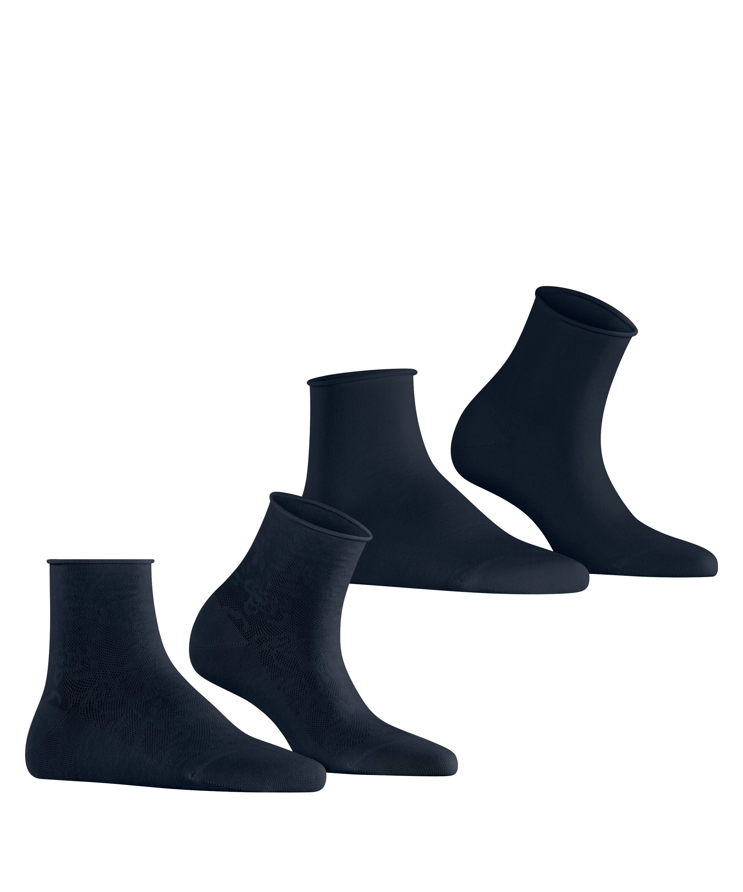 Esprit Kurzsocken Esprit Lacy Flowers 2-Pack Damen (2-Paar) – Bild 2 von 5