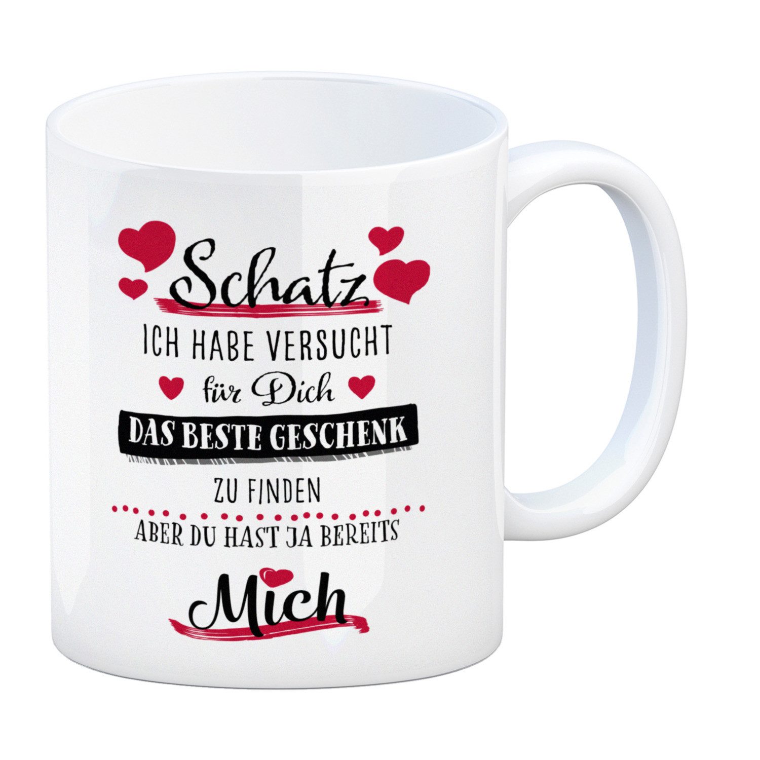 speecheese Tasse Bestes Geschenk für Schatz zum Valentinstag Kaffeebecher