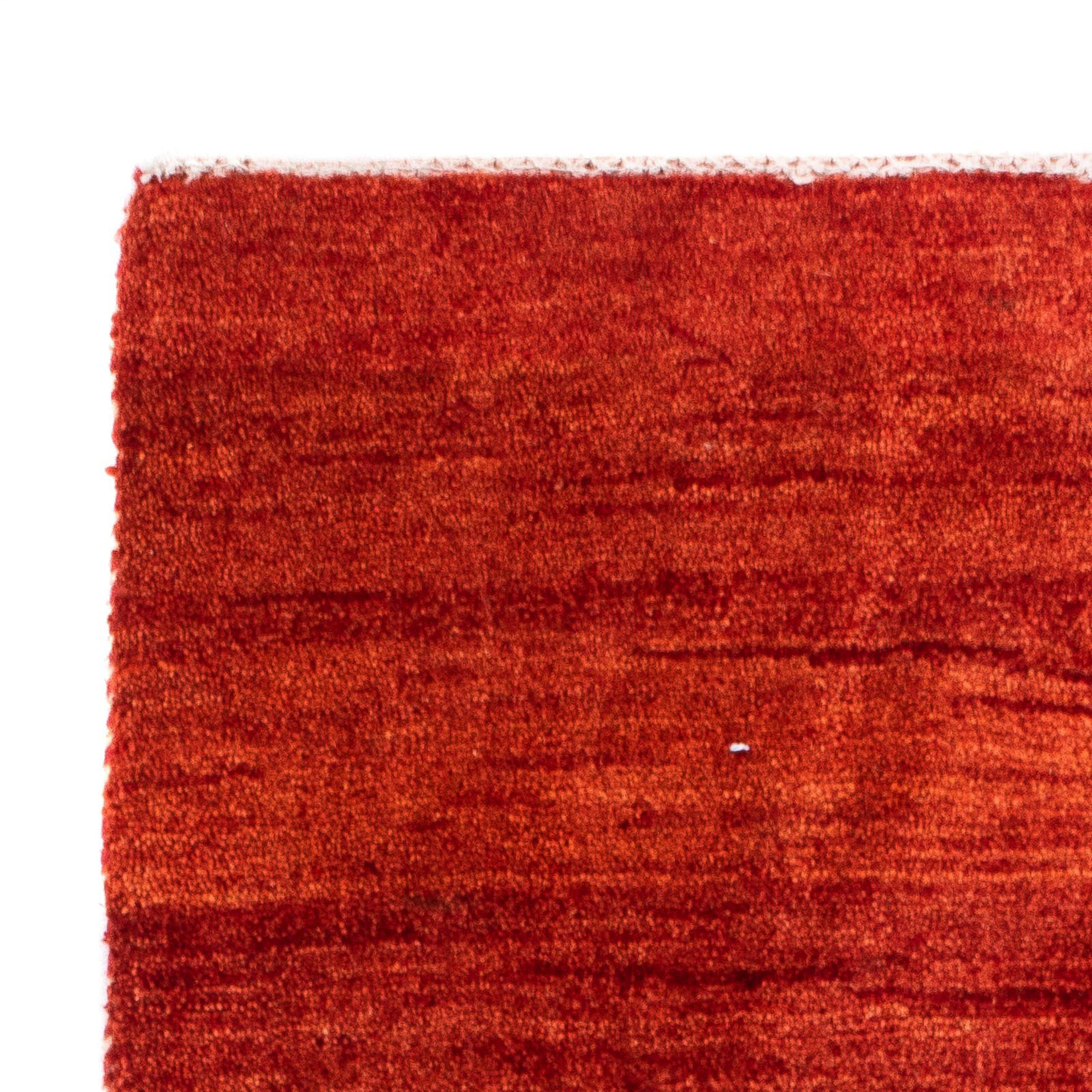 Wollteppich Gabbeh - Loribaft Perser mit Wohnzimmer, Zertifikat cm morgenland, dunkelrot, 12 Höhe: - Handgeknüpft, 60 Einzelstück x - rechteckig, mm, 90