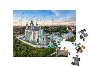 puzzleYOU Puzzle Uspenskiy-Kathedrale in Smolensk, Russland, 48 Puzzleteile, puzzleYOU-Kollektionen Russland