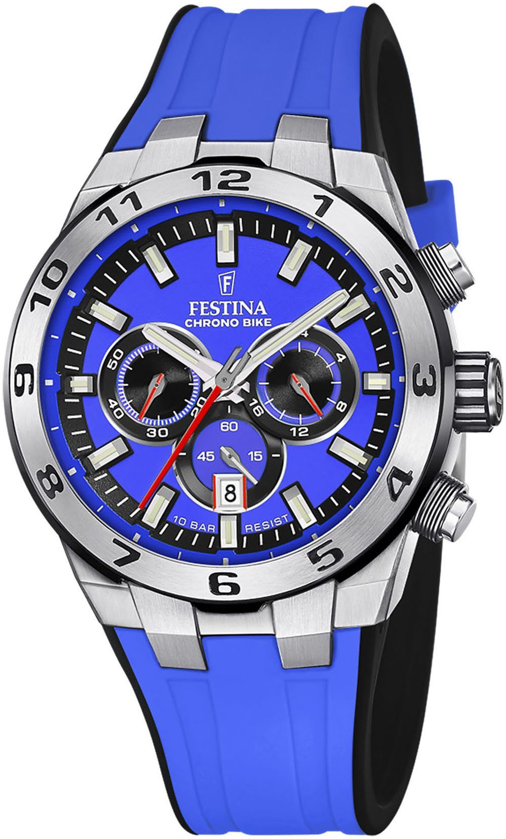 Festina Chronograph Chrono Bike 2024, Armbanduhr, Quarzuhr, Herrenuhr, Stoppfunktion