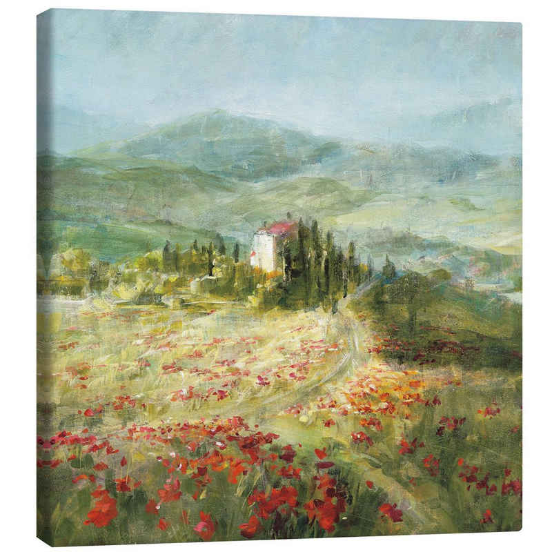 Posterlounge Leinwandbild Danhui Nai, Sommer in der Provence, Wohnzimmer Mediterran Malerei