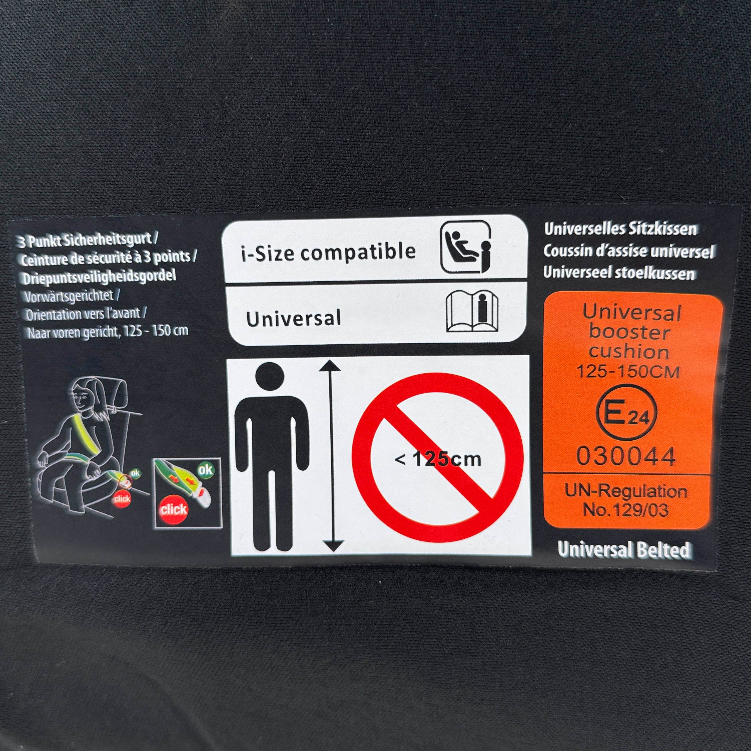 AUTO XS Kindersitzerhöhung Kinder Autositz / Sitzerhöhung Auto, ECE R129/03, 125 – 150 cm, ab: 6 Jahre, bis: 12 Jahre, ab: 125 cm, bis: 150 cm, 3-Punkt-Gurt Bef – Bild 5 von 5