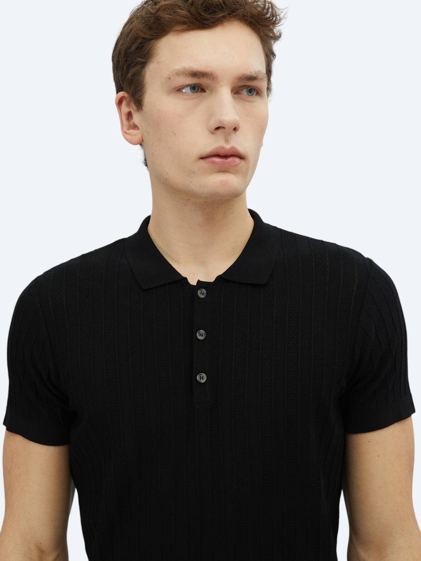 KİP Steppweste Gemustertes Polo Rollkragenstrick