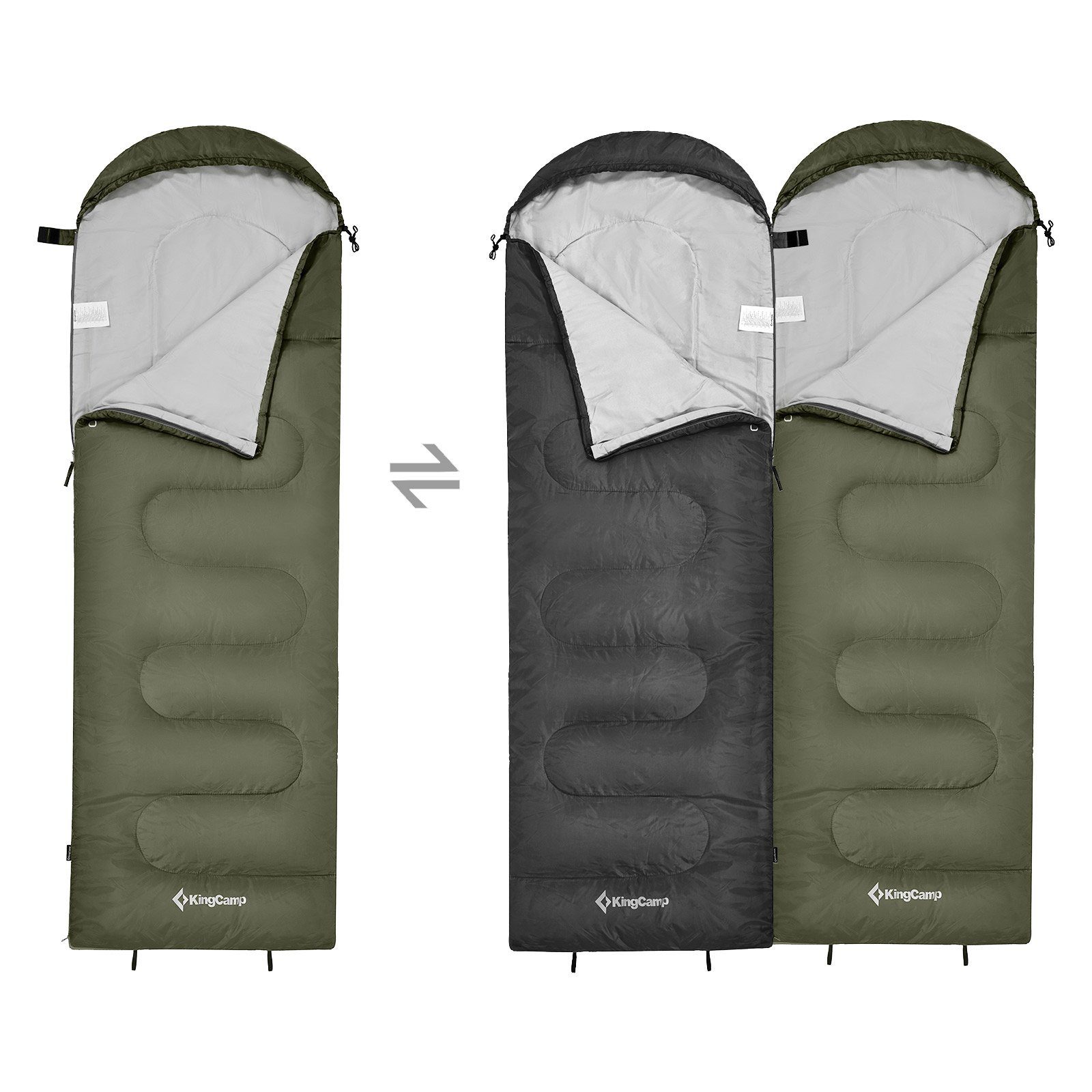KingCamp Schlafsack Decken Schlafsack Oasis 250 Sommer - Camping Outdo