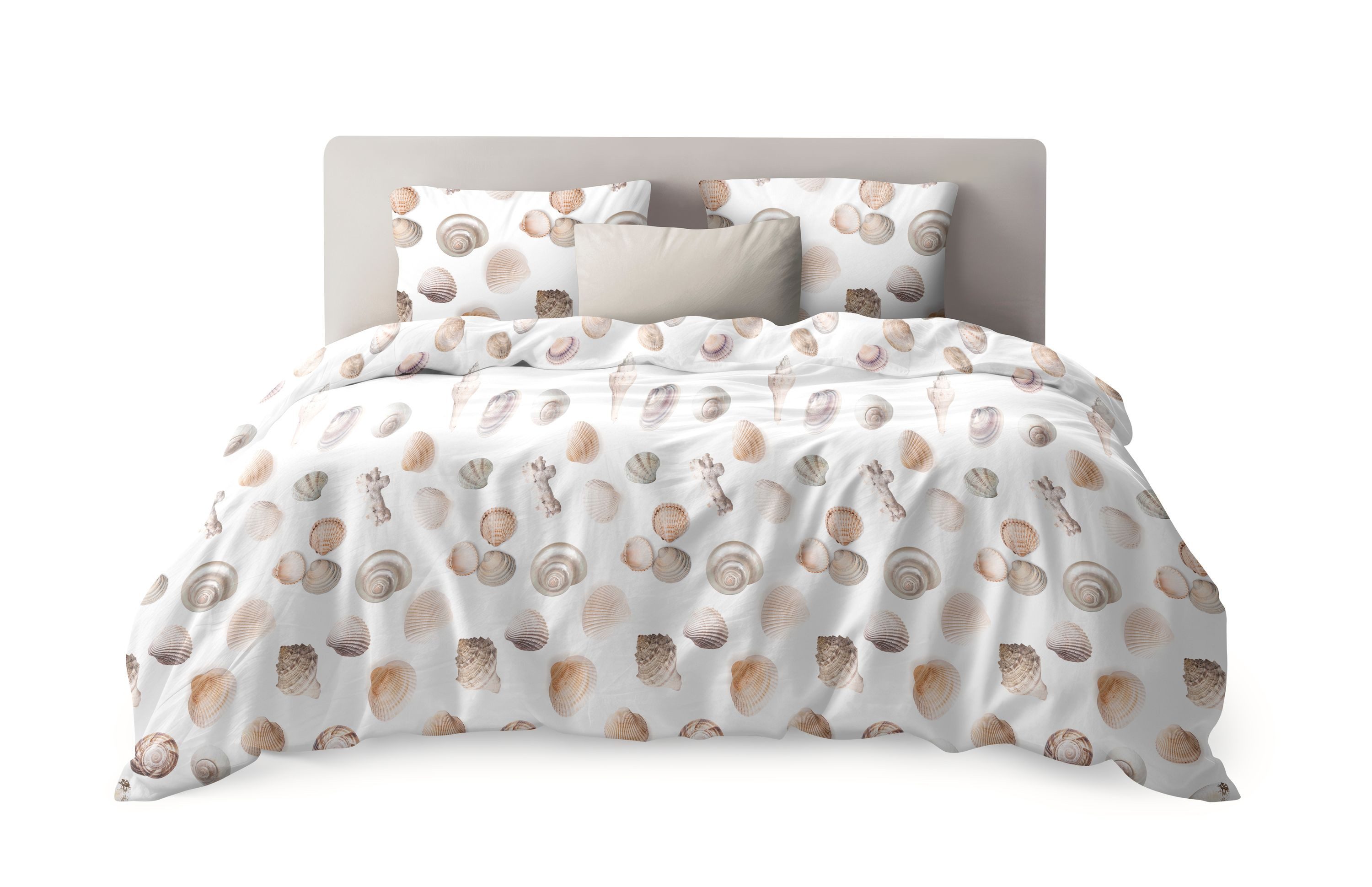 ZO HOME Bettwäsche Maritim, Renforcé, 2 teilig, Muscheln,weiß günstig online kaufen