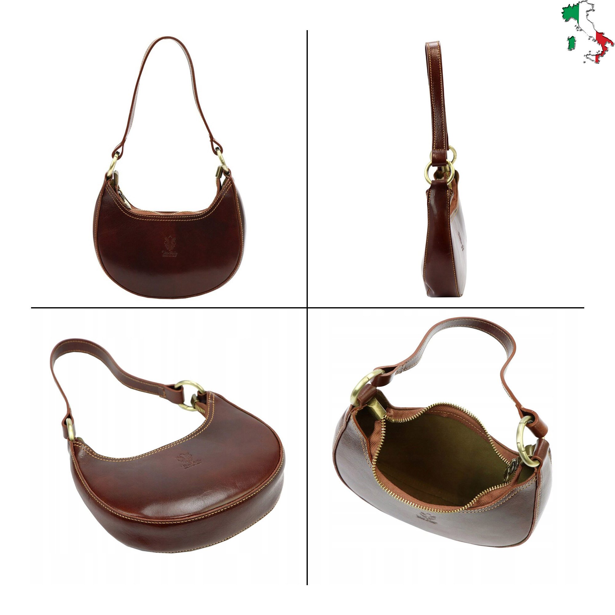 Cocopop Studio Handtasche Modische Damen-Achseltasche made in Italy, aus La günstig online kaufen
