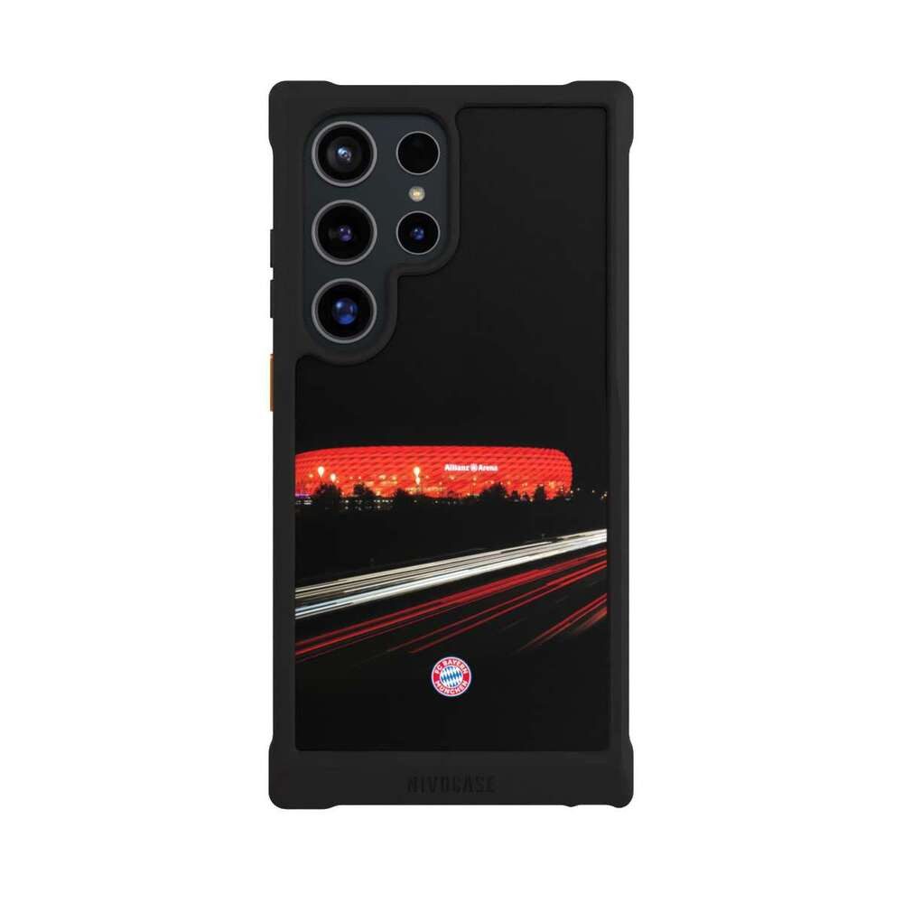 NIVOCASE Handyhülle FC Bayern München FCB Stadion FC Bayern München Allianz Arena, Samsung Galaxy S24 Ultra Hülle Stoßfeste Handyhülle