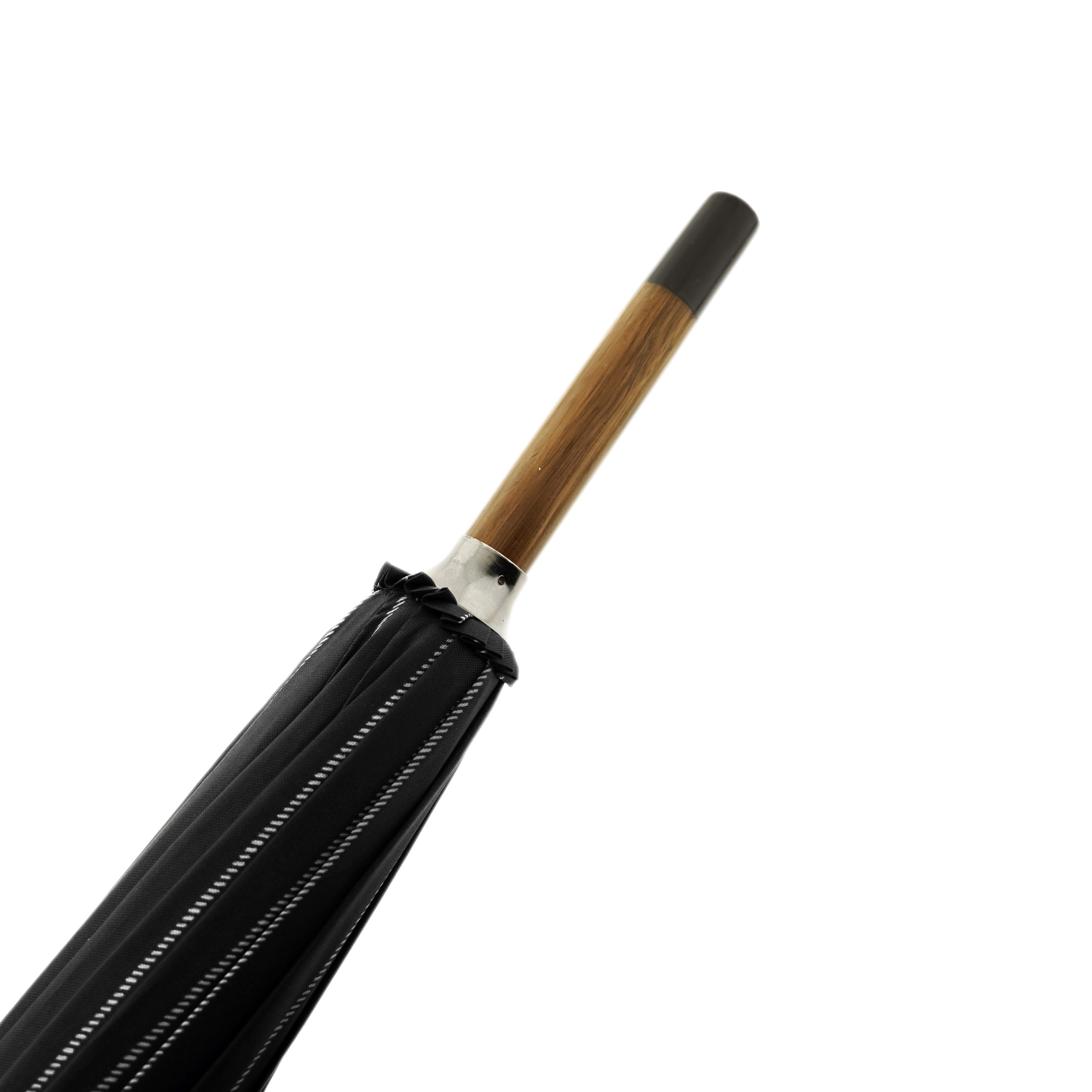 Susino Stockregenschirm mit Holzgriff ø114 cm - Regenschirm, Punkt-Motiv, Automatiköffnung – Bild 4 von 5