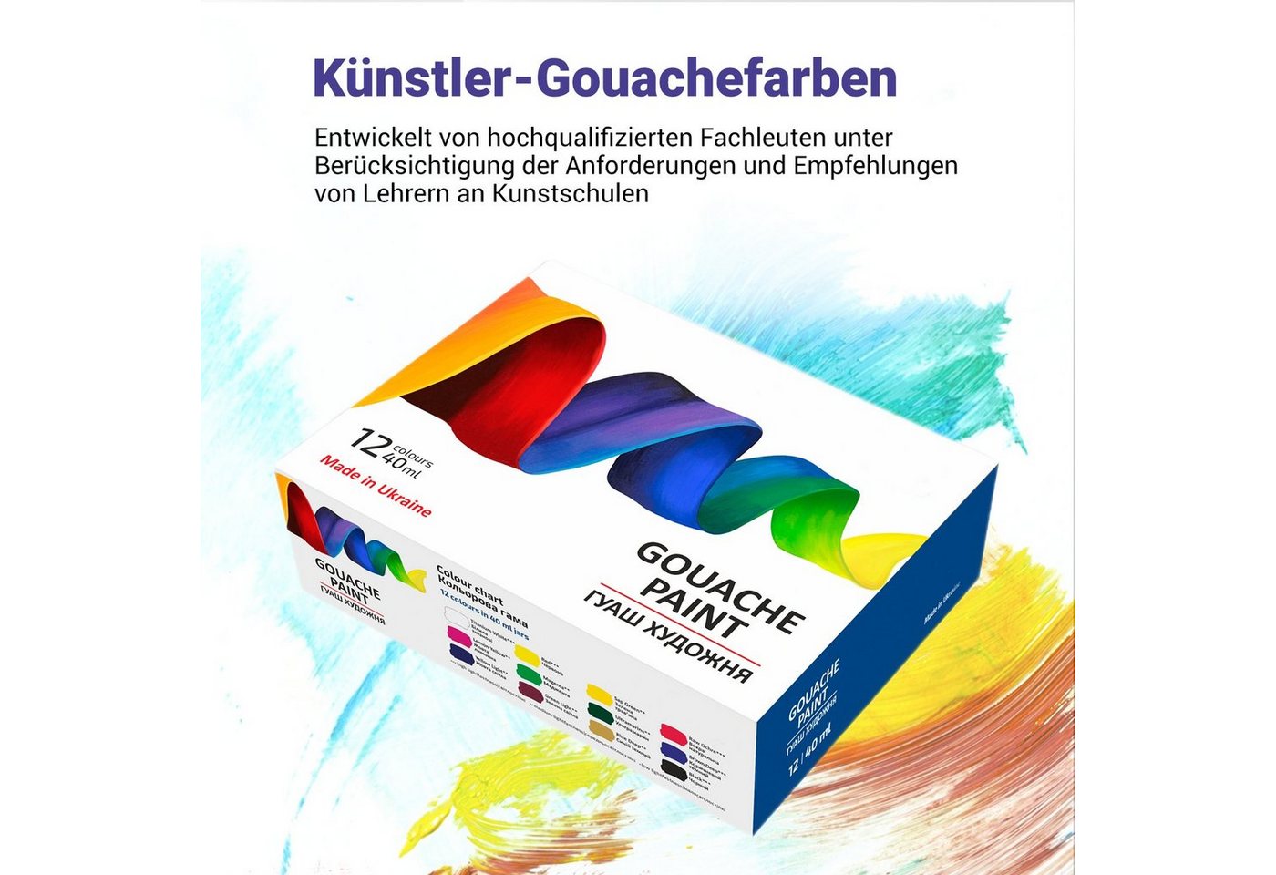 Thumbnail - 7 Artists Bastelfarbe Gouache Farben SET Für Art & Malen - Gouache Paint Für Erwachsene
