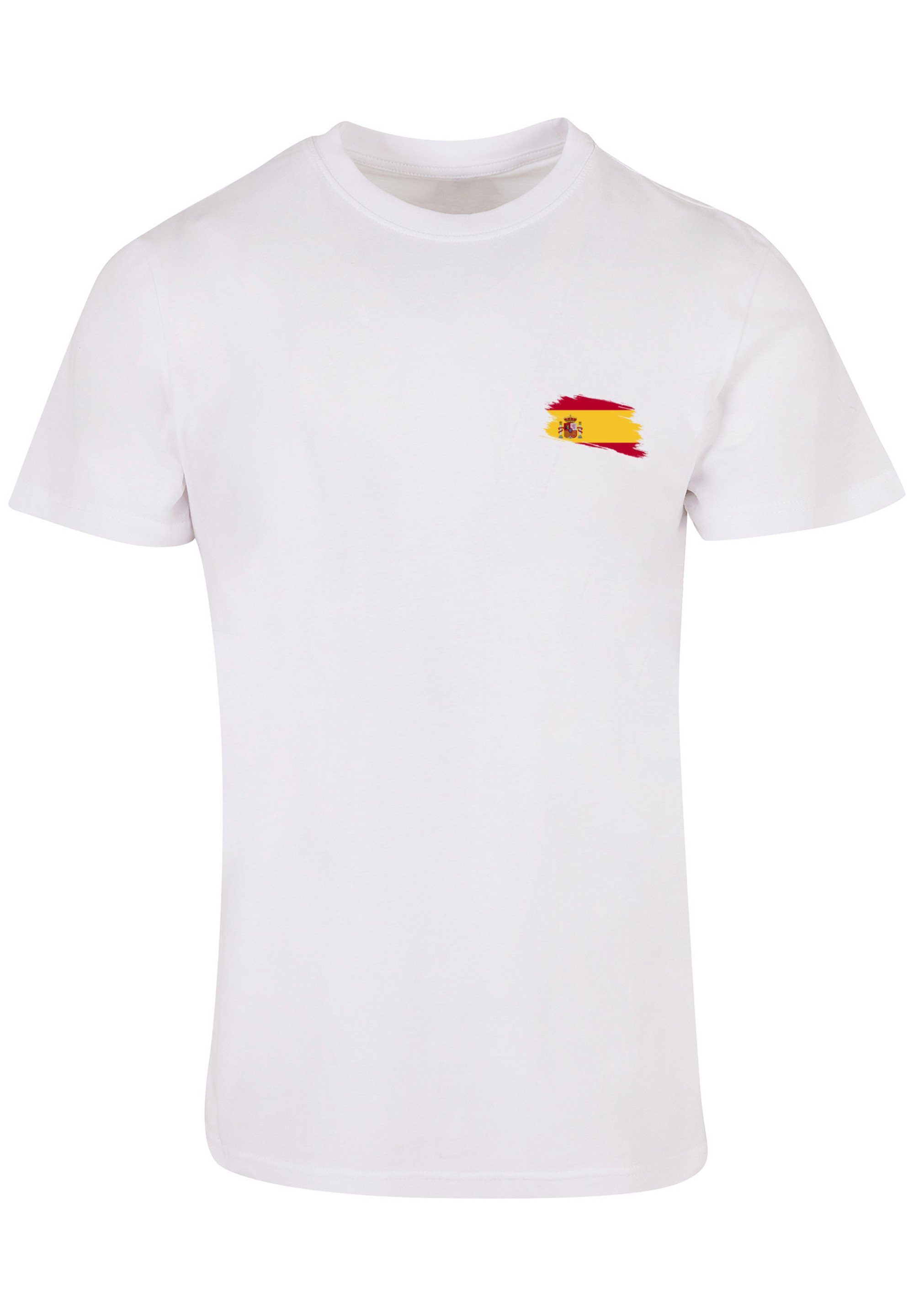 Spanien weiß Spain Print F4NT4STIC Flagge T-Shirt