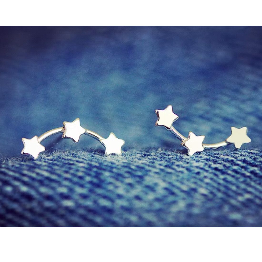 ELLAWIL Paar Ohrstecker kleine Ohrringe Ohrschmuck Sternen Ohrstecker Sterne / Sternchen (GESCHENKIDEE, Sterling Silber 925), inklusive Geschenkschachtel