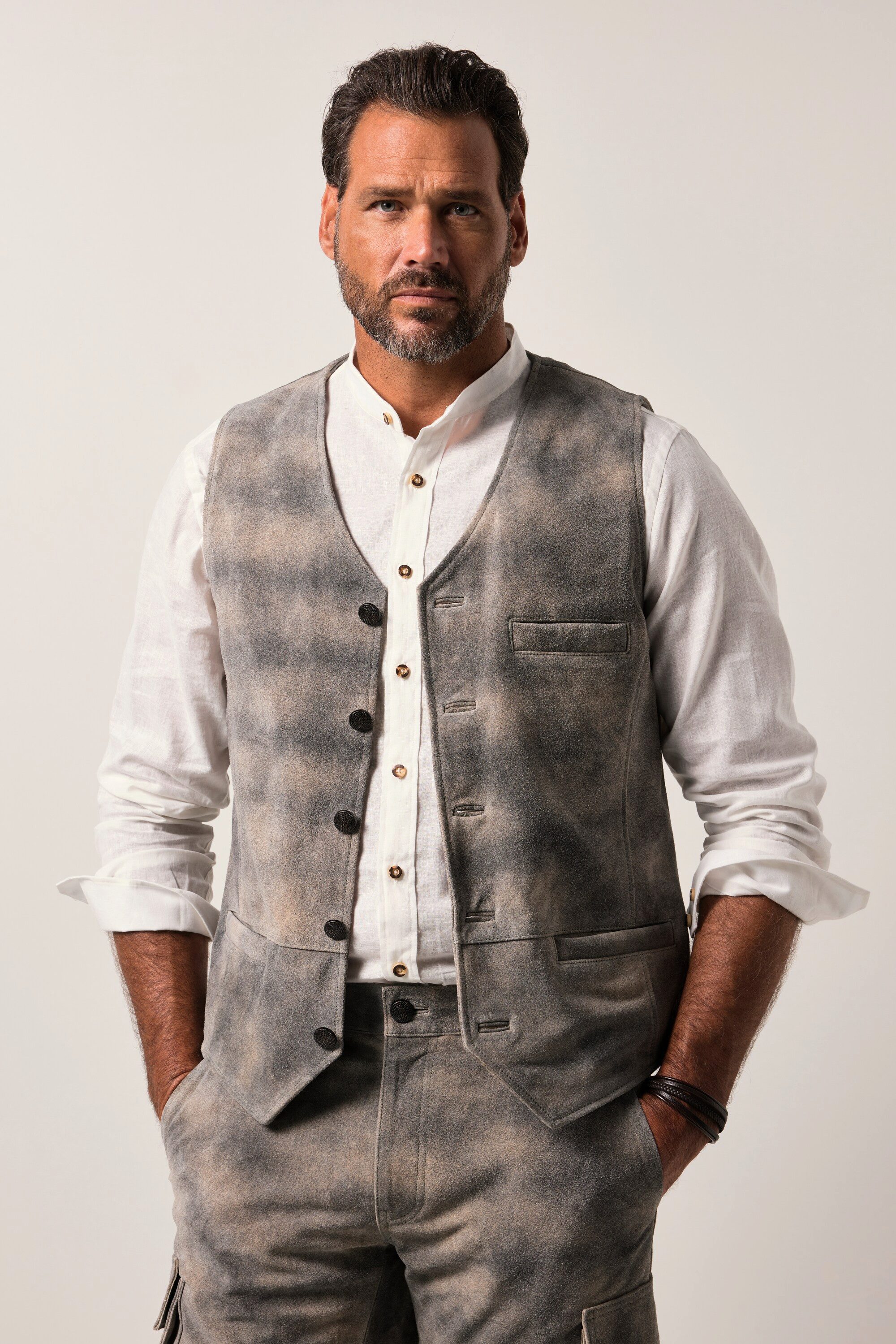 JP1880 Steppweste JP1880 Leder-Weste Tracht Rindleder bis 72 günstig online kaufen