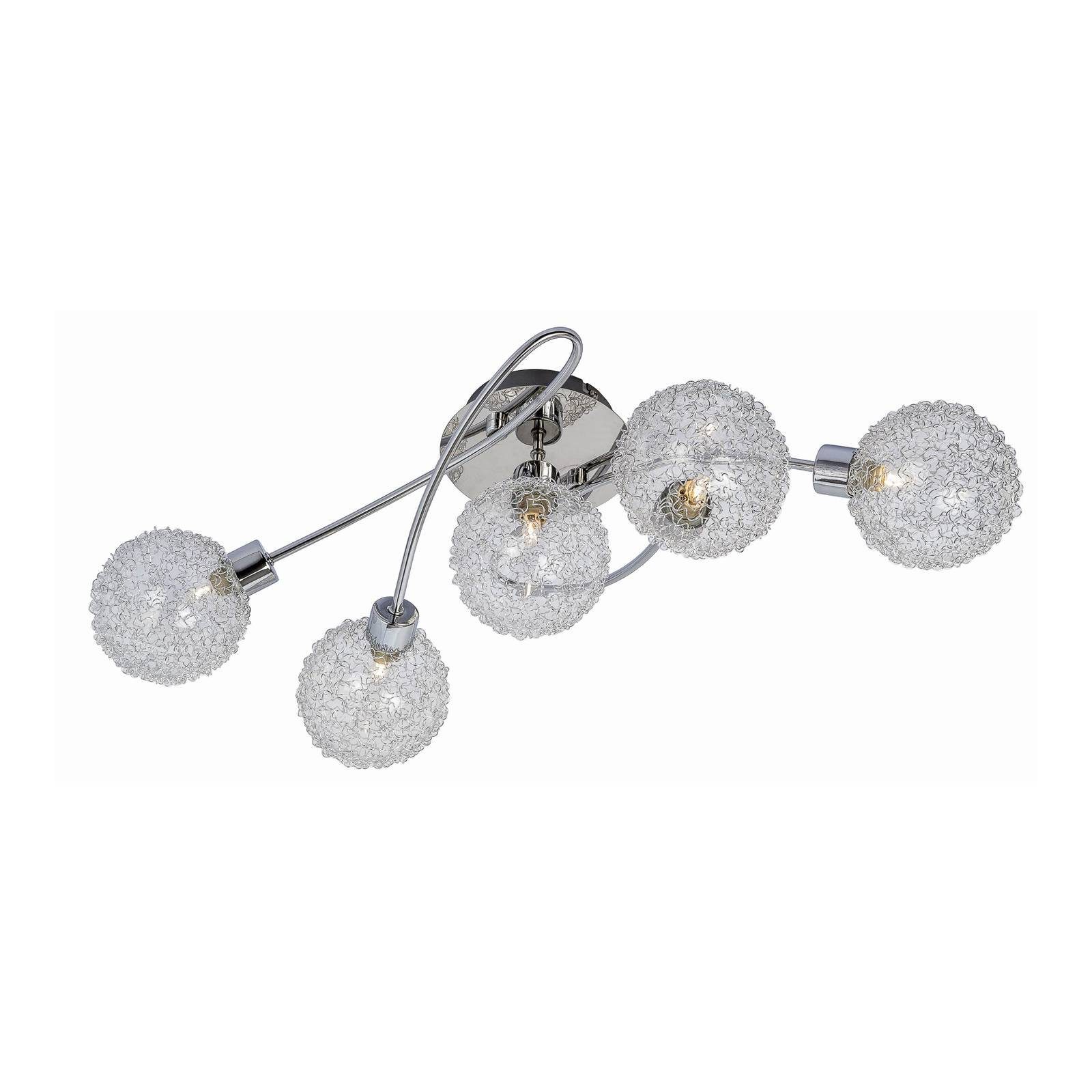 Lindby Deckenleuchten Ticino, Metall, Chrom IP20, 5 x 3 W LED