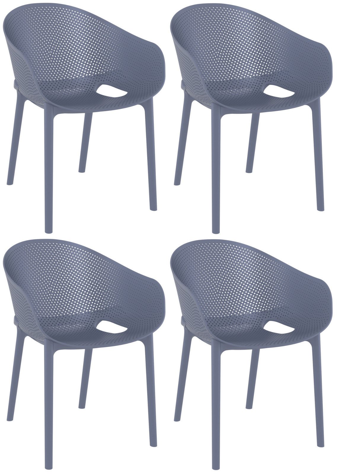 CLP Gartenstuhl Sky Pro (4er Set), witterungsfest, modernes Design