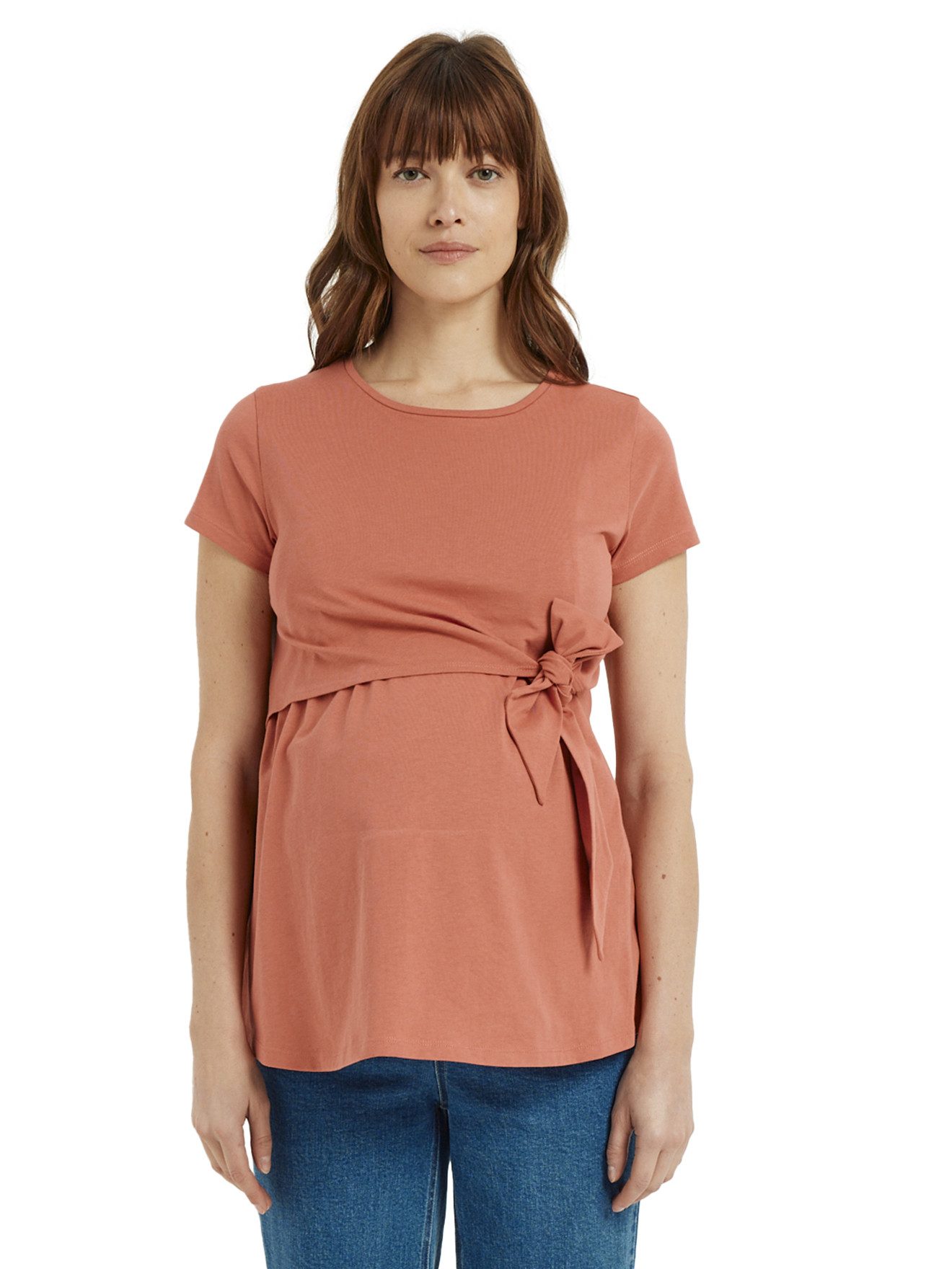 Kurzarmshirt Longshirt für Schwangerschaft und Stillzeit
