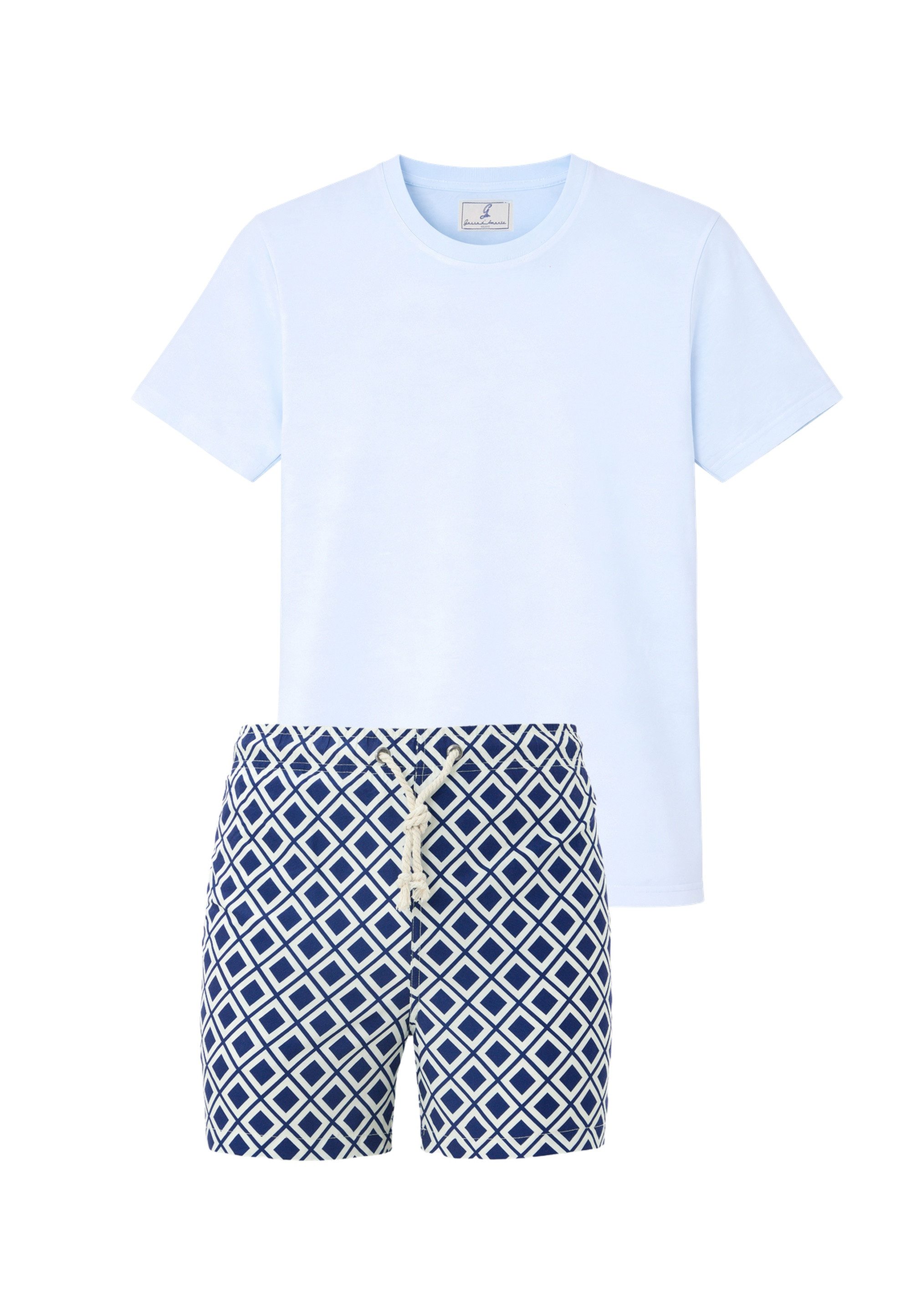 Gassa d'Amante Badehose Vieste mit T-Shirt im 2-tlg. Set (2-St) mit mediterranem Flair
