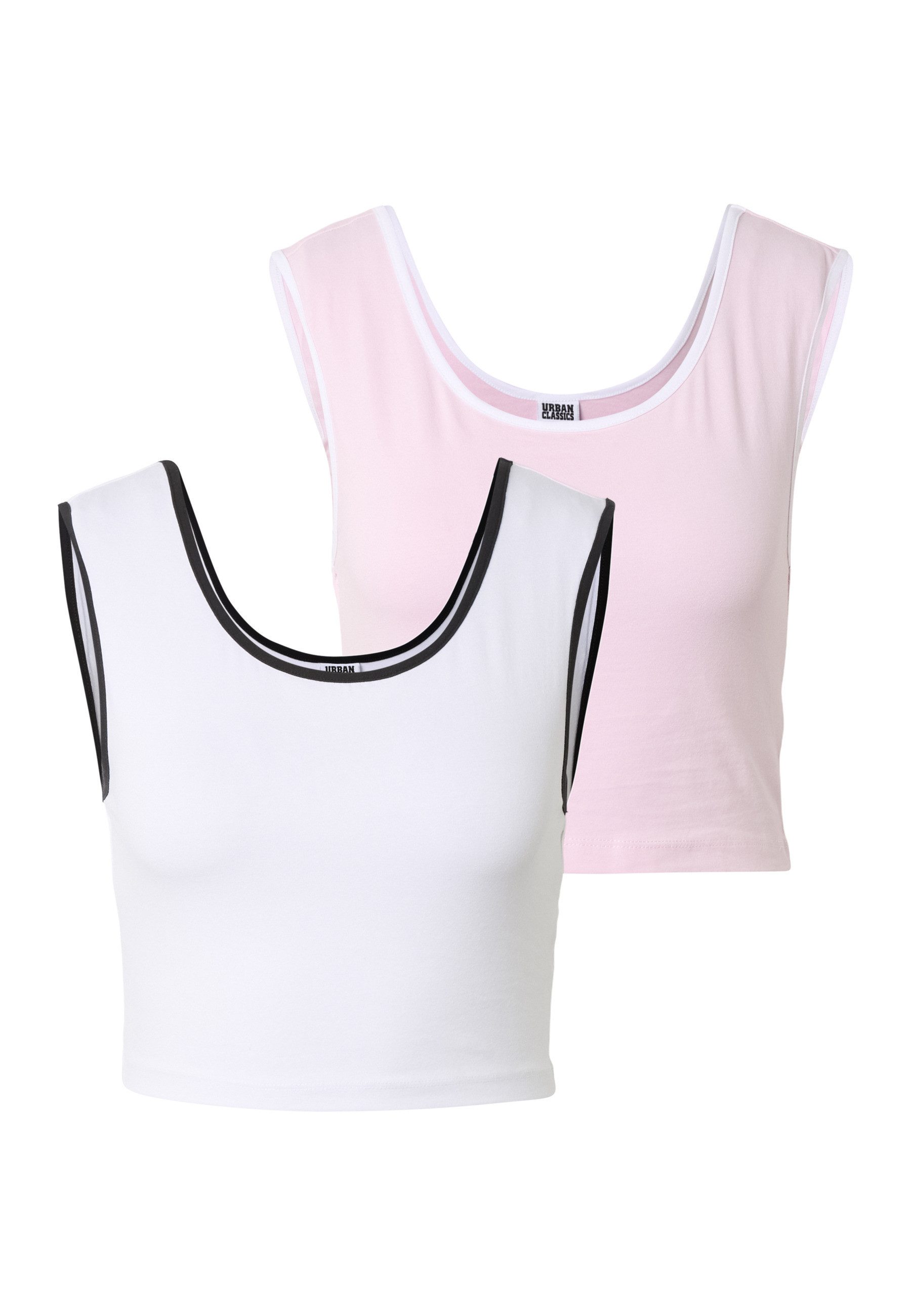 URBAN CLASSICS T-Shirt Urban Classics Ladies Contrast Cropped Top (1-tlg)