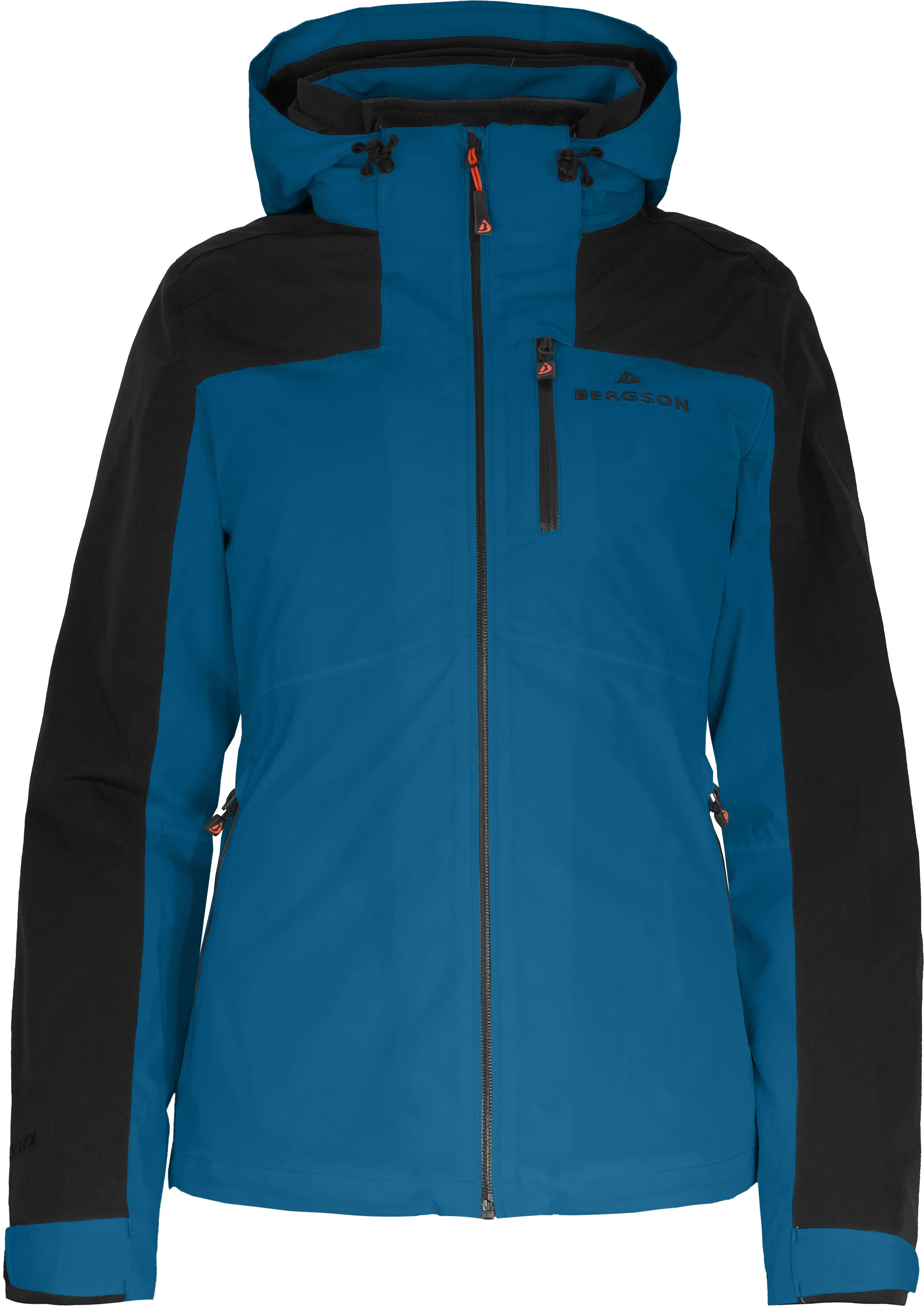 Bergson Outdoorjacke KURRIKA Doppeljacke Damen blau Regenjacke, Saphir Wassersäule, Innenjacke, Fleece Normalgrößen, mm 20000