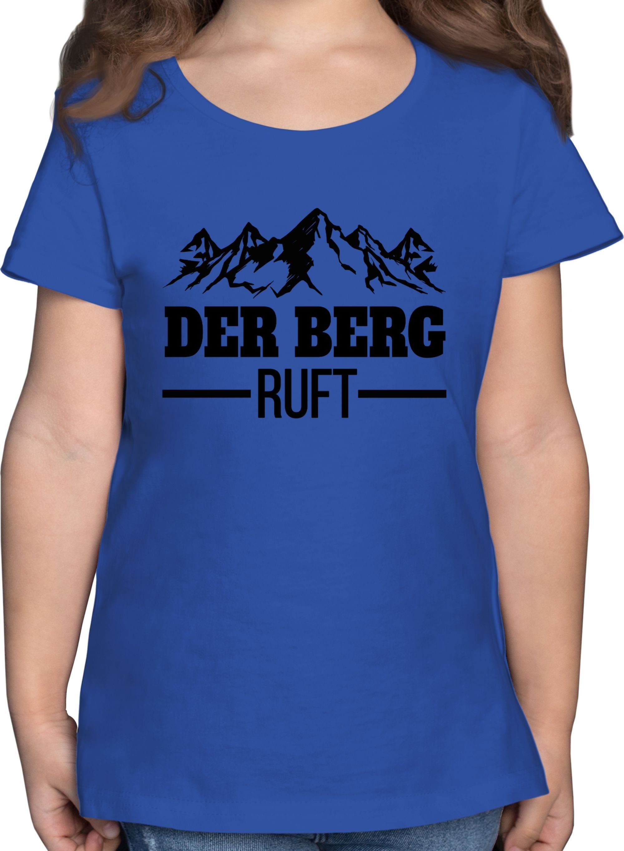Shirtracer T-Shirt Sport Kinder schwarz Der Royalblau 3 Kleidung Berg - ruft