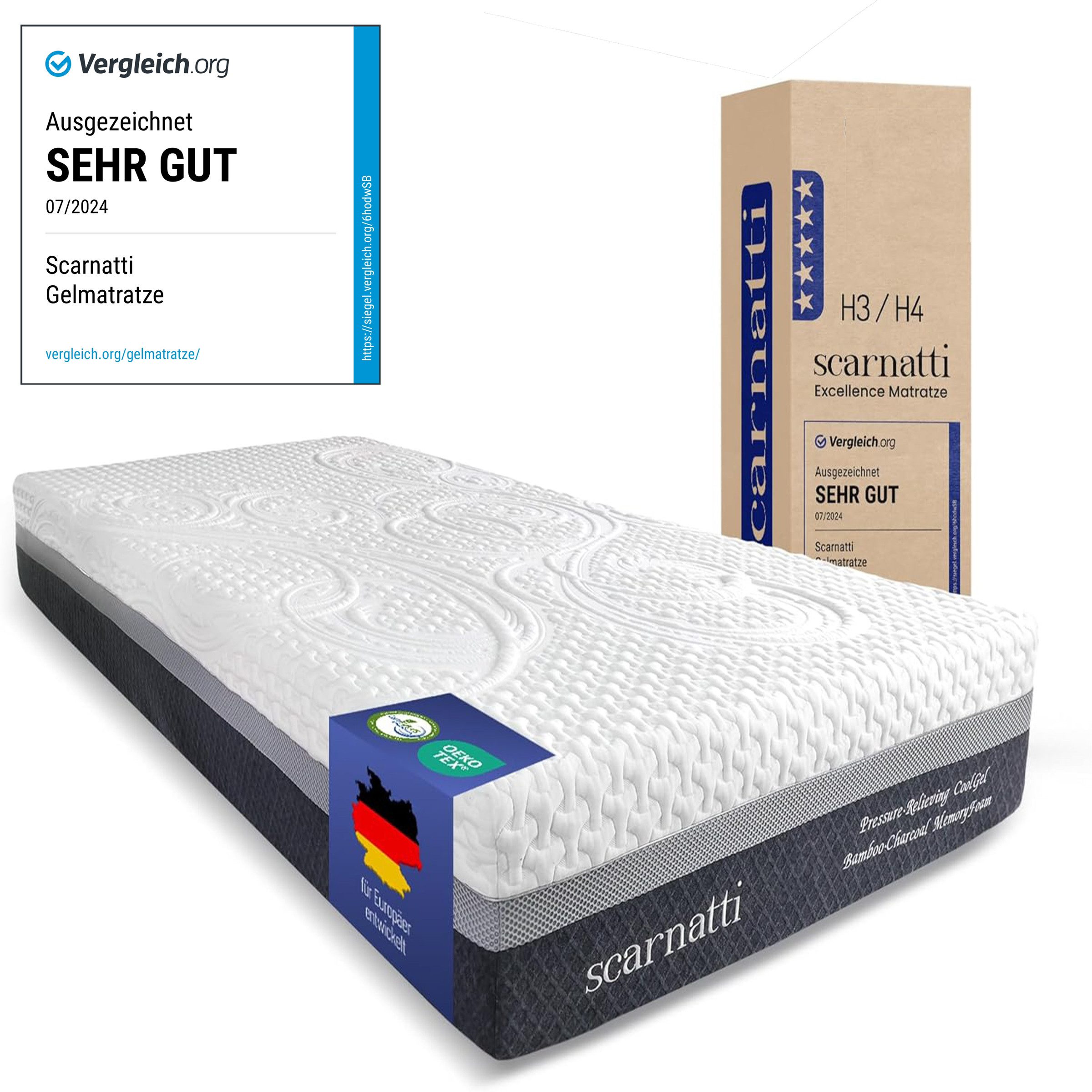 Gelschaummatratze Scarnatti™ Kaltschaummatratze 7-Zonen - mit CoolGel & Gel günstig online kaufen