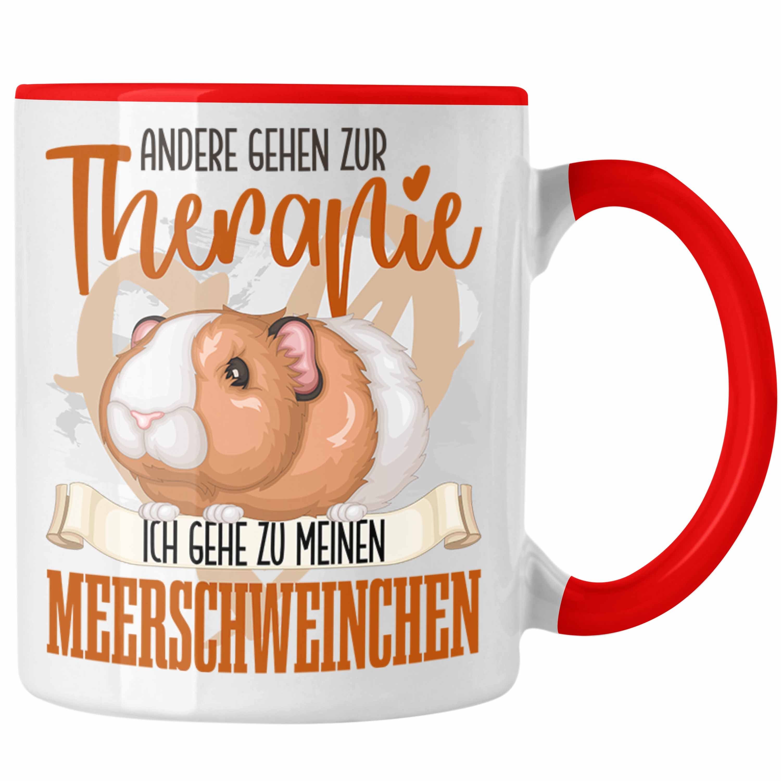 Trendation Tasse Trendation - Meerschweinchen Tasse Geschenk für Meerschweinchen Besitz Rot | Teetassen