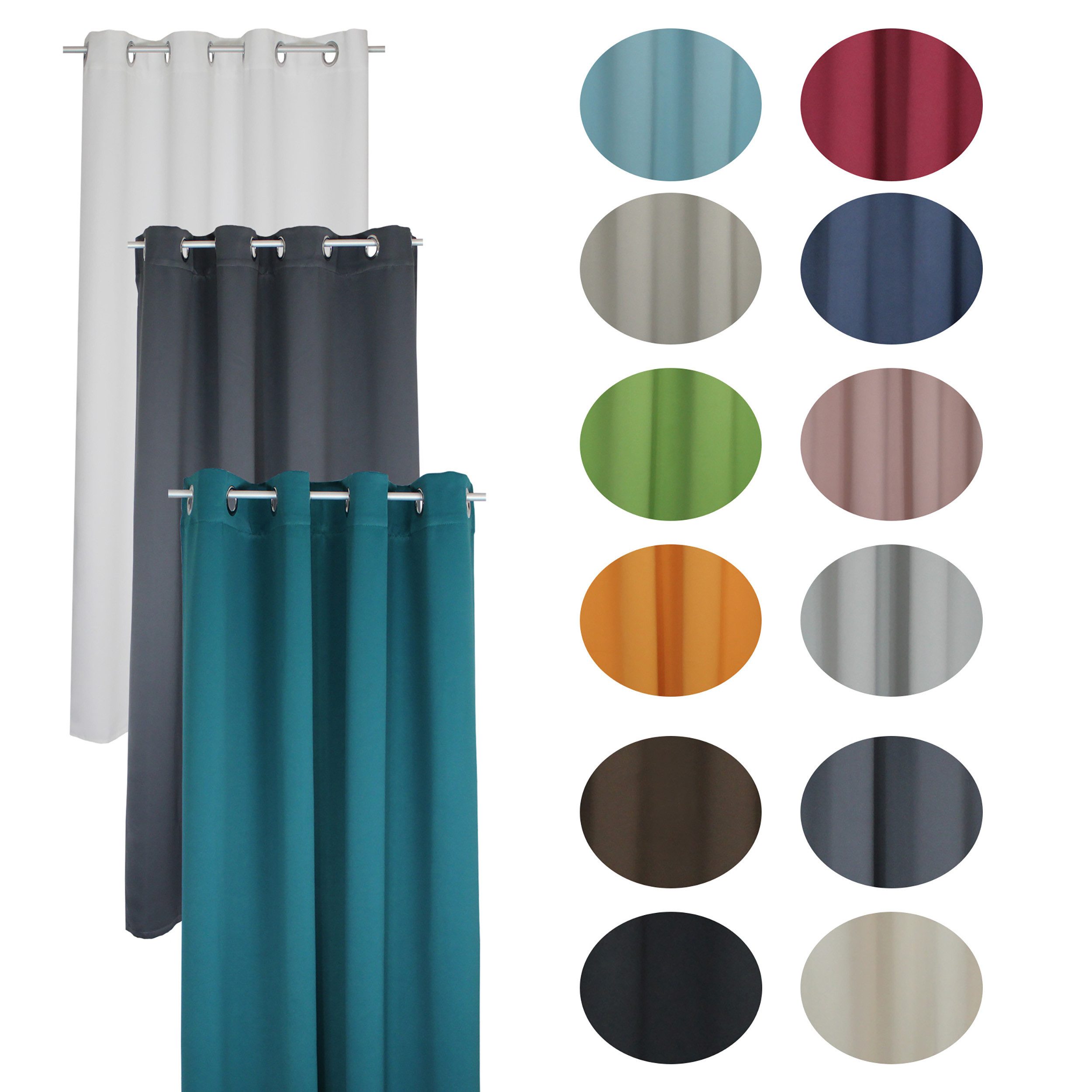 Haus und Deko Verdunkelungsvorhang Verdunkelungsvorhang Ösen Vorhang blickdicht Gardine abdunkelnd verdun (1 St), Ösen, verdunkelnd, Polyester – Bild 5 von 5